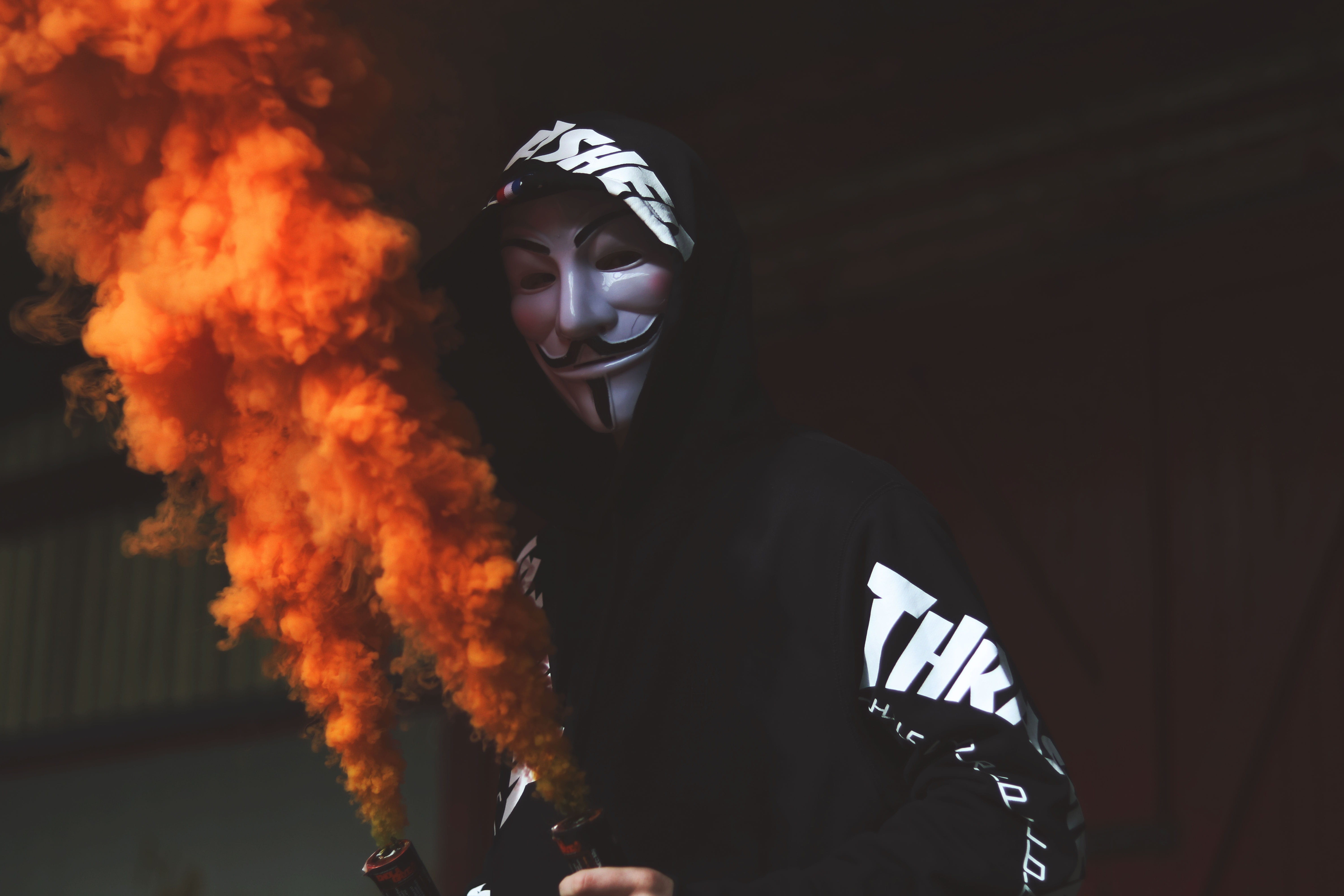 opening, guy, abstract, headwear, 5K, wearing, looking at camera, communication, black, abandoned, pump, real people, male, flare, orange, urban, indoors, HD Wallpaper