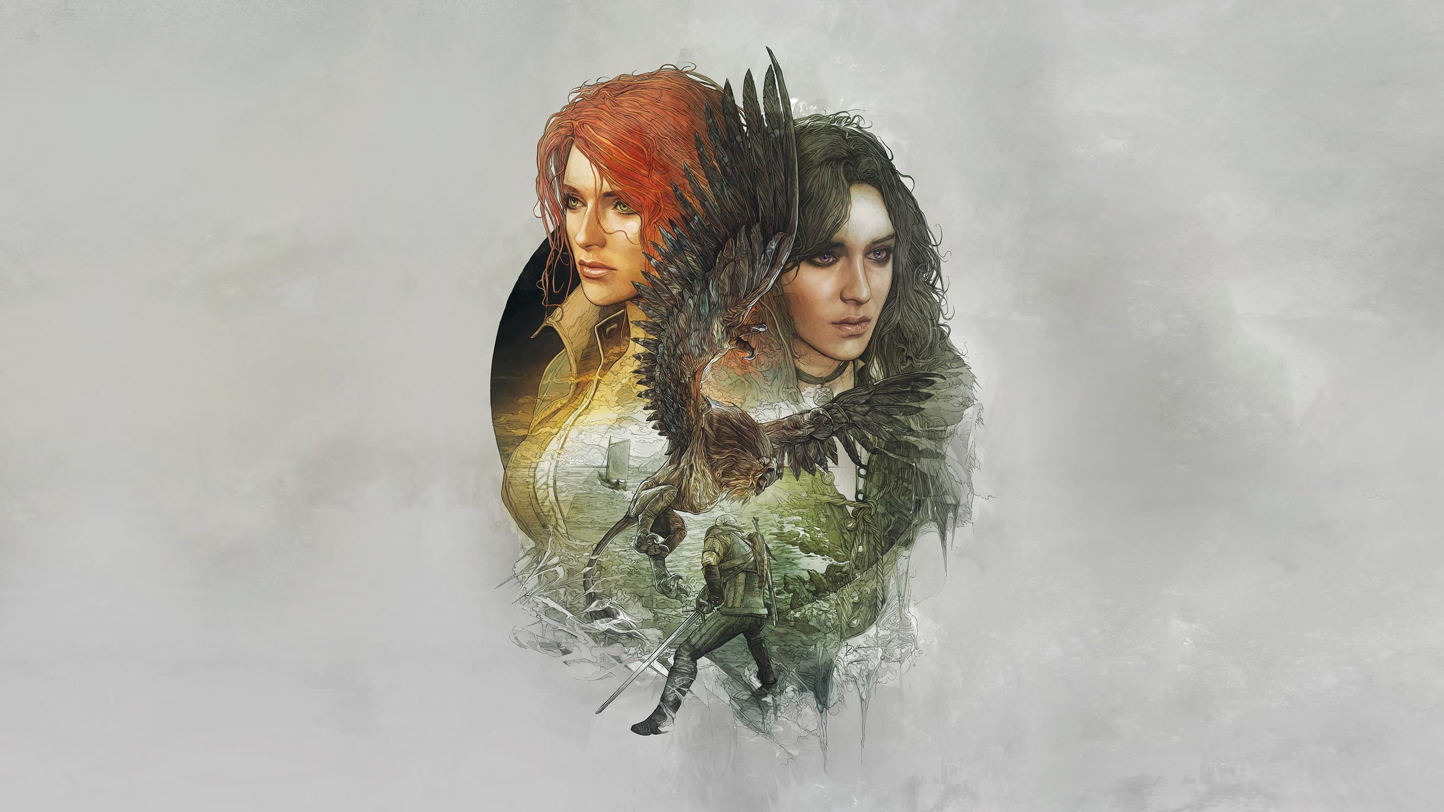 nature, The Witcher, triss, young women, warm clothing, extreme weather, one person, Triss Merigold, snowing, The Witcher 3: Wild Hunt, cold temperature, HD Wallpaper
