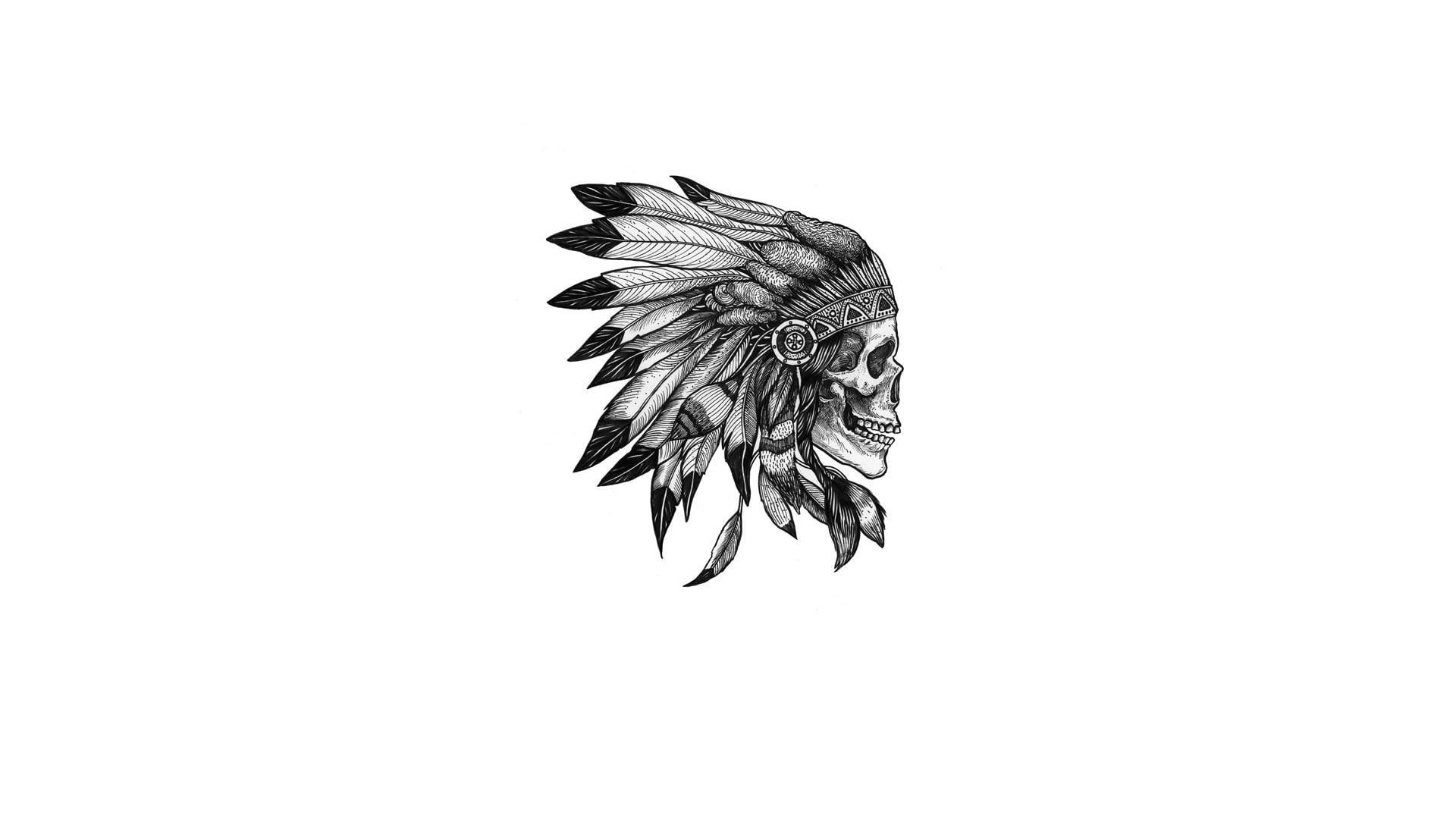 beauty in nature, cut out, animal themes, simple background, no people, studio shot, animals in the wild, flower, monochrome, digital art, one animal, headband, HD Wallpaper