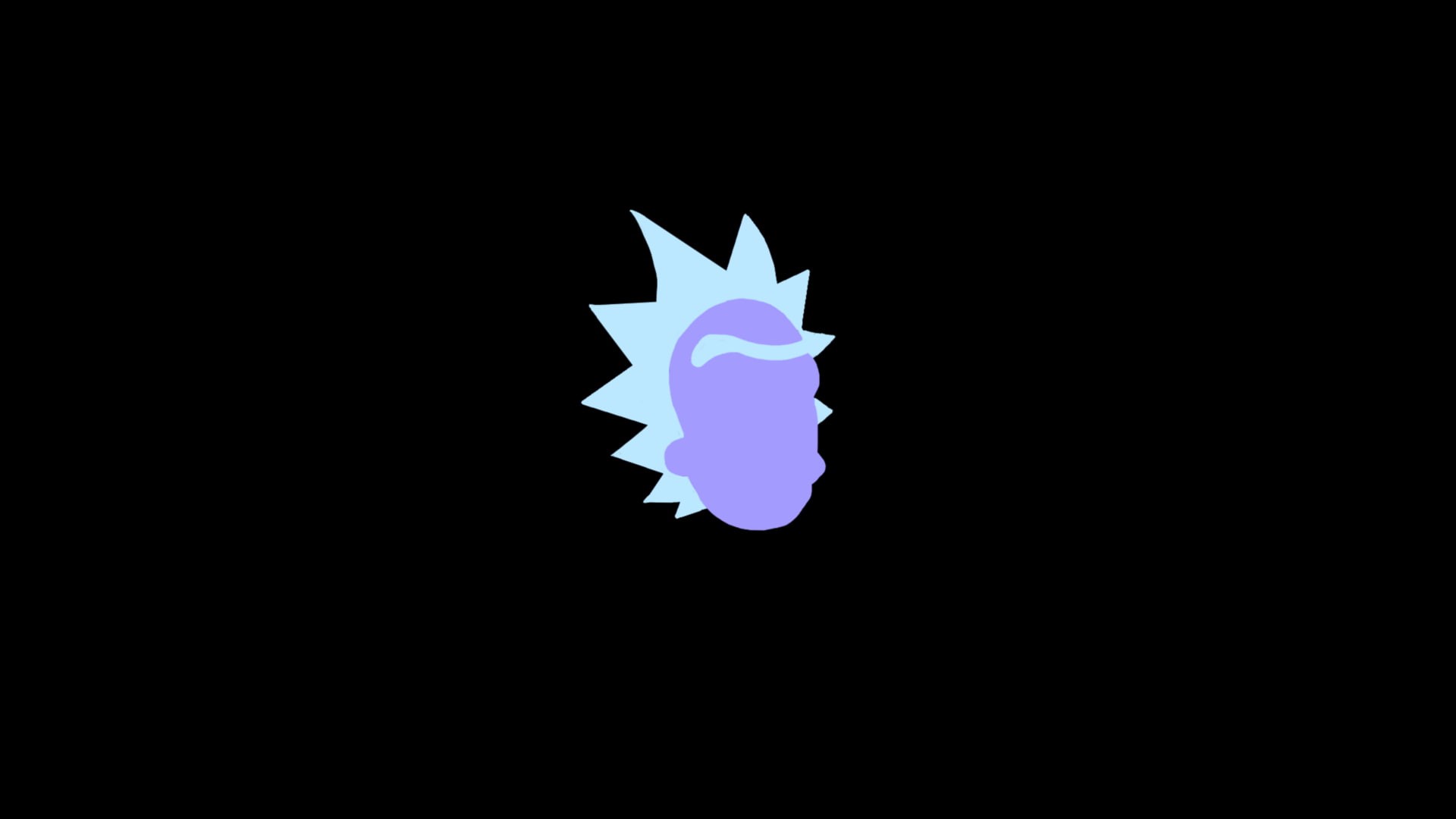 close-up, copy space, flower, flower head, black background, Rick and Morty, blue, beauty in nature, 1080P, plant, petal, rick, indoors, morty, shape, HD Wallpaper