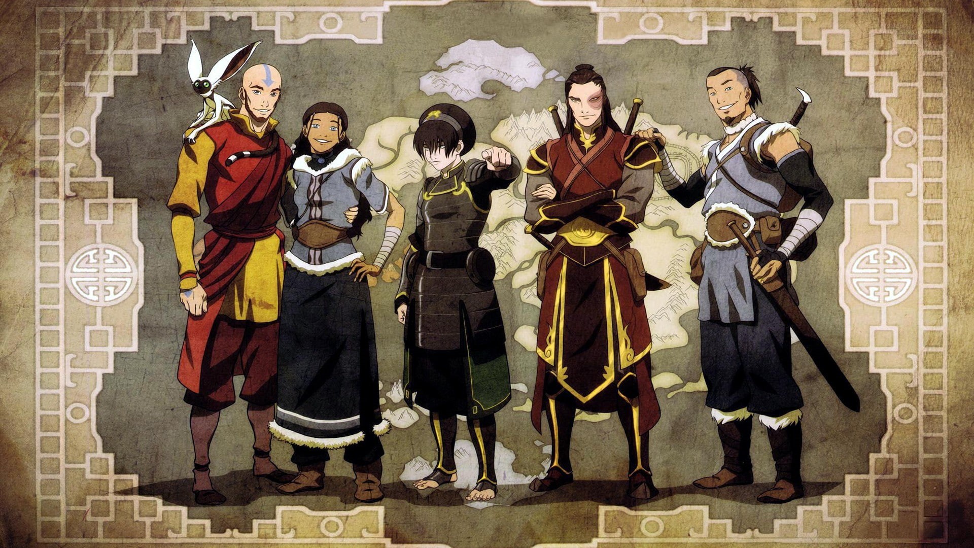 Toph Beifong, 1080P, Sokka, Prince Zuko, Katara, Aang, Avatar: The Last Airbender, HD Wallpaper