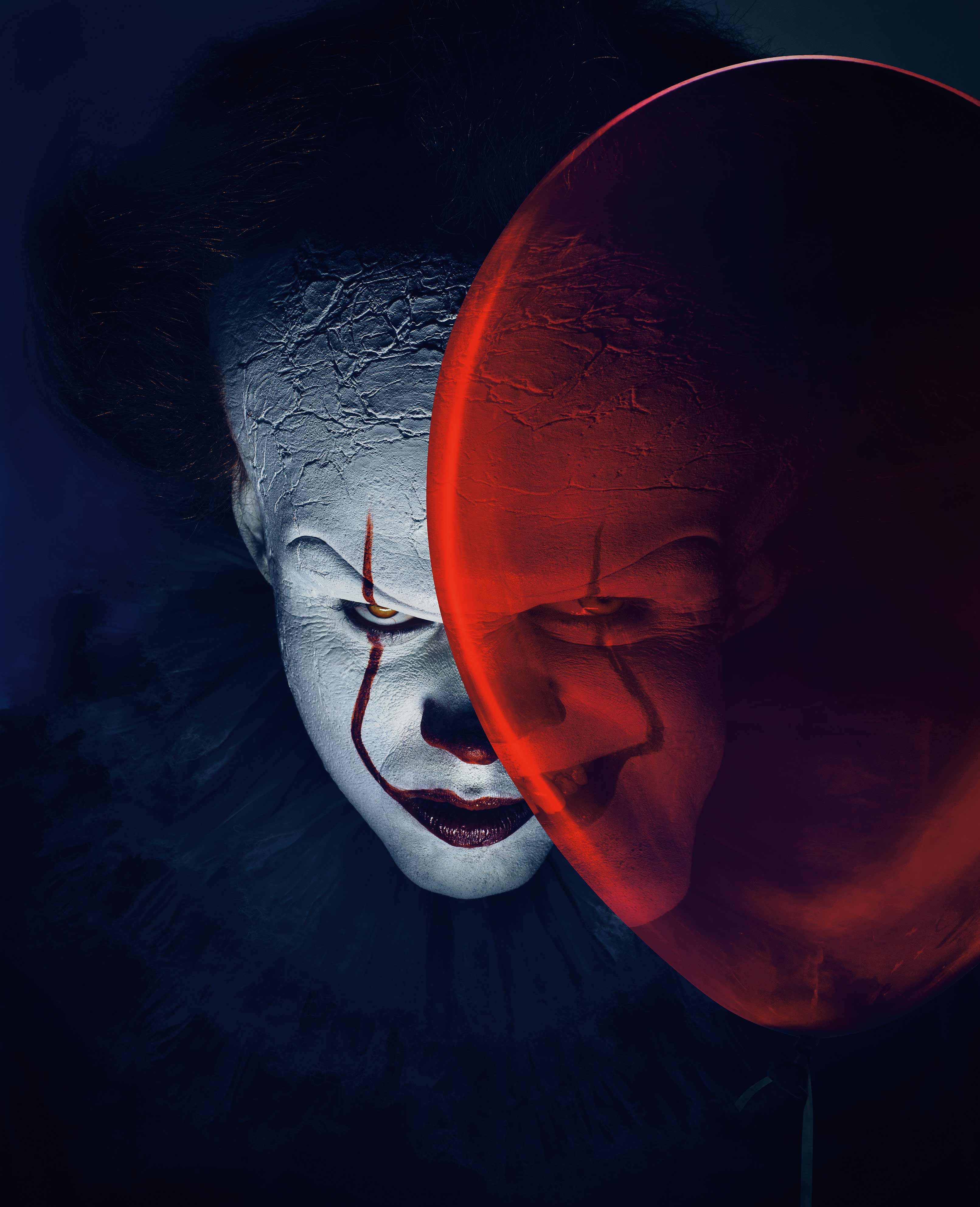 2017, 4K, pennywise, Horror, Clown, It, HD, Bill Skarsgard, Phone HD Wallpaper