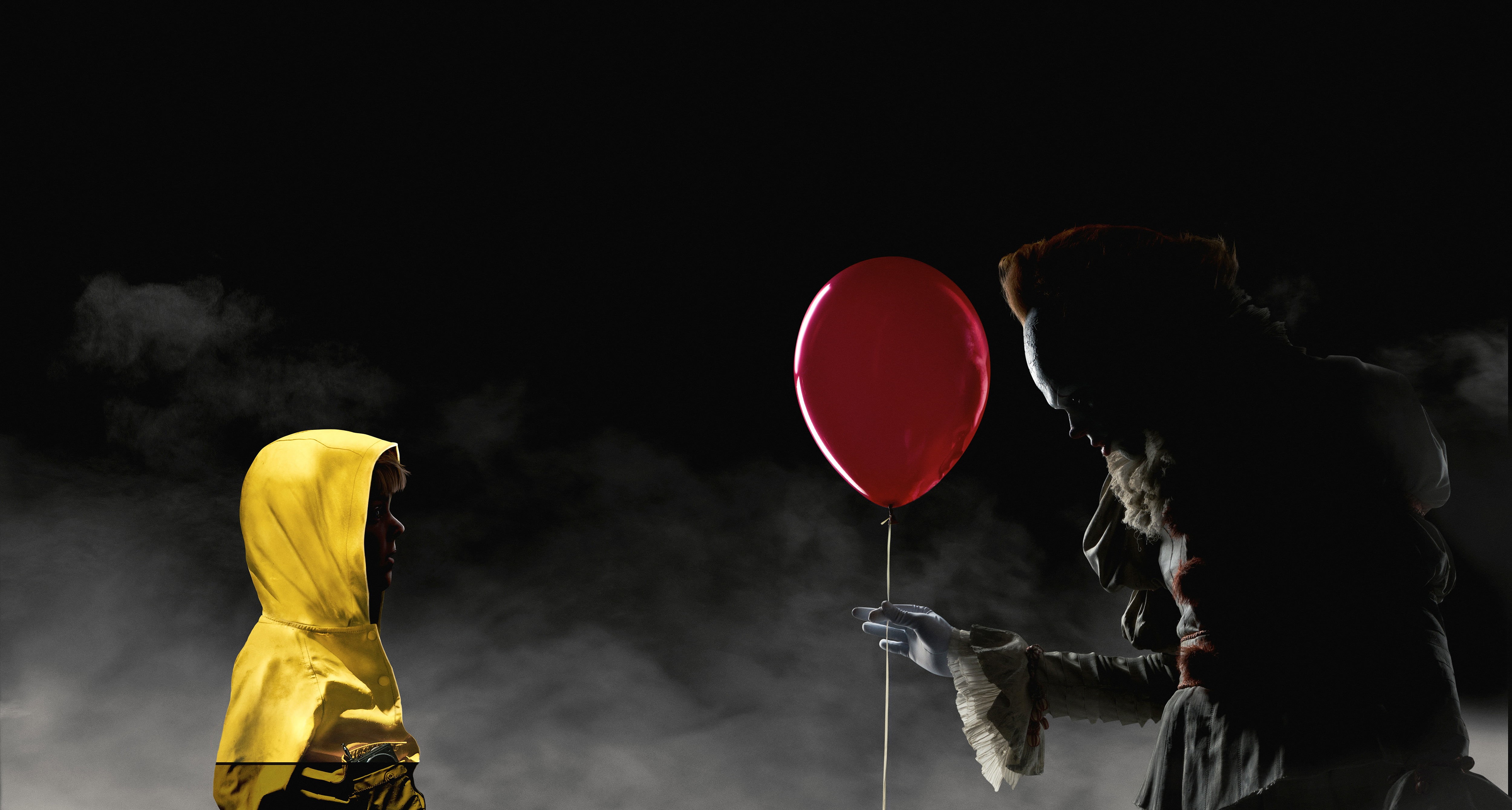 rear view, 5k, movies, 2017 movies, real people, waist up, stage light, holding, men, it, red, smoke - physical structure, obscured face, arts culture and entertainment, HD Wallpaper