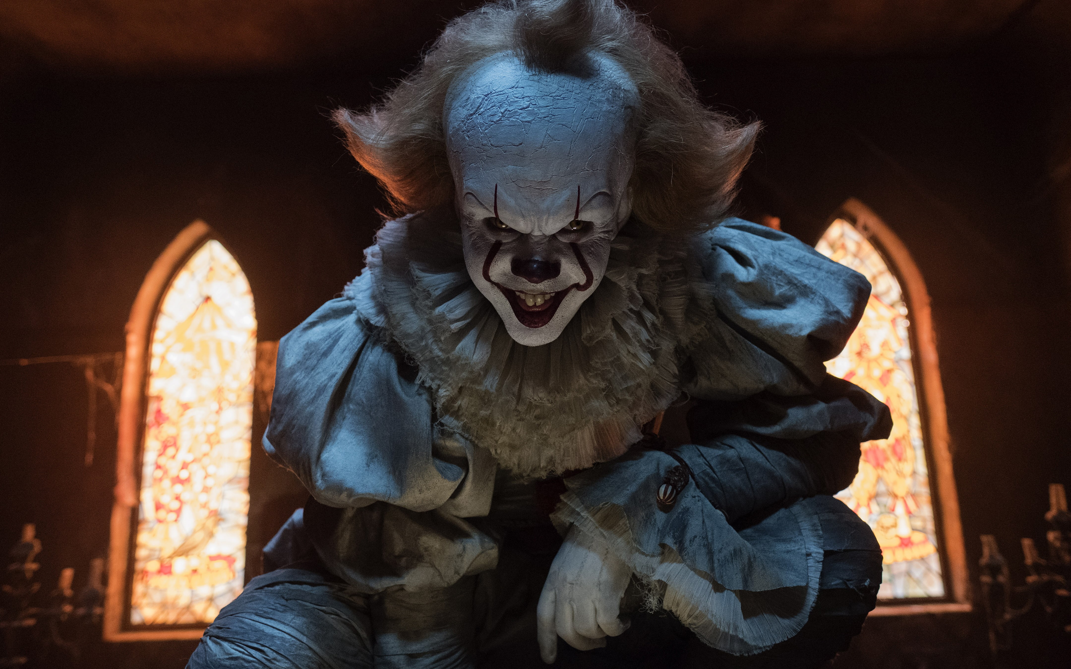 pennywise, 4K, It (movie), Bill Skarsgård, movies, clowns, HD Wallpaper