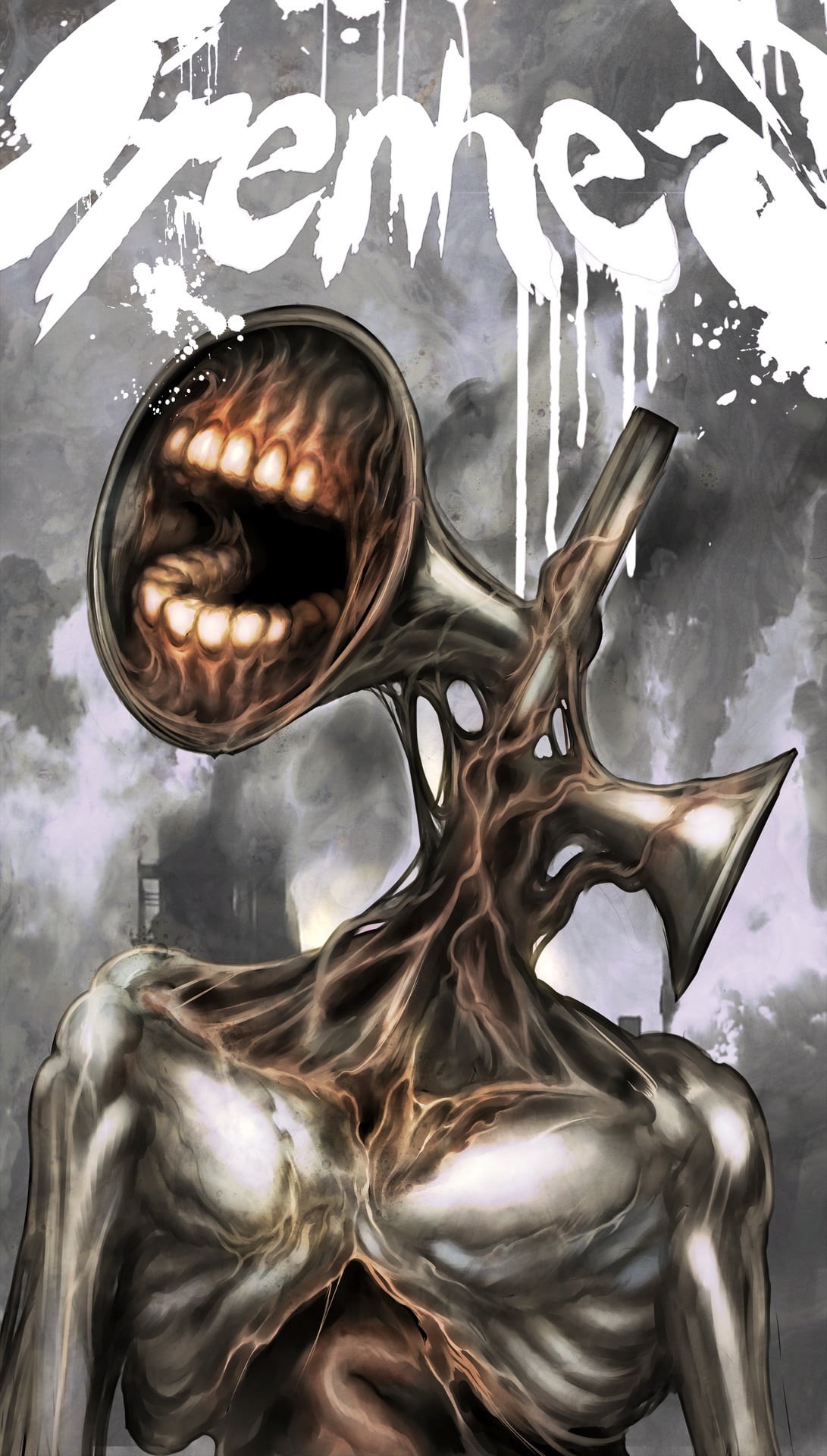Siren Head, horror, 1080P, Phone HD Wallpaper