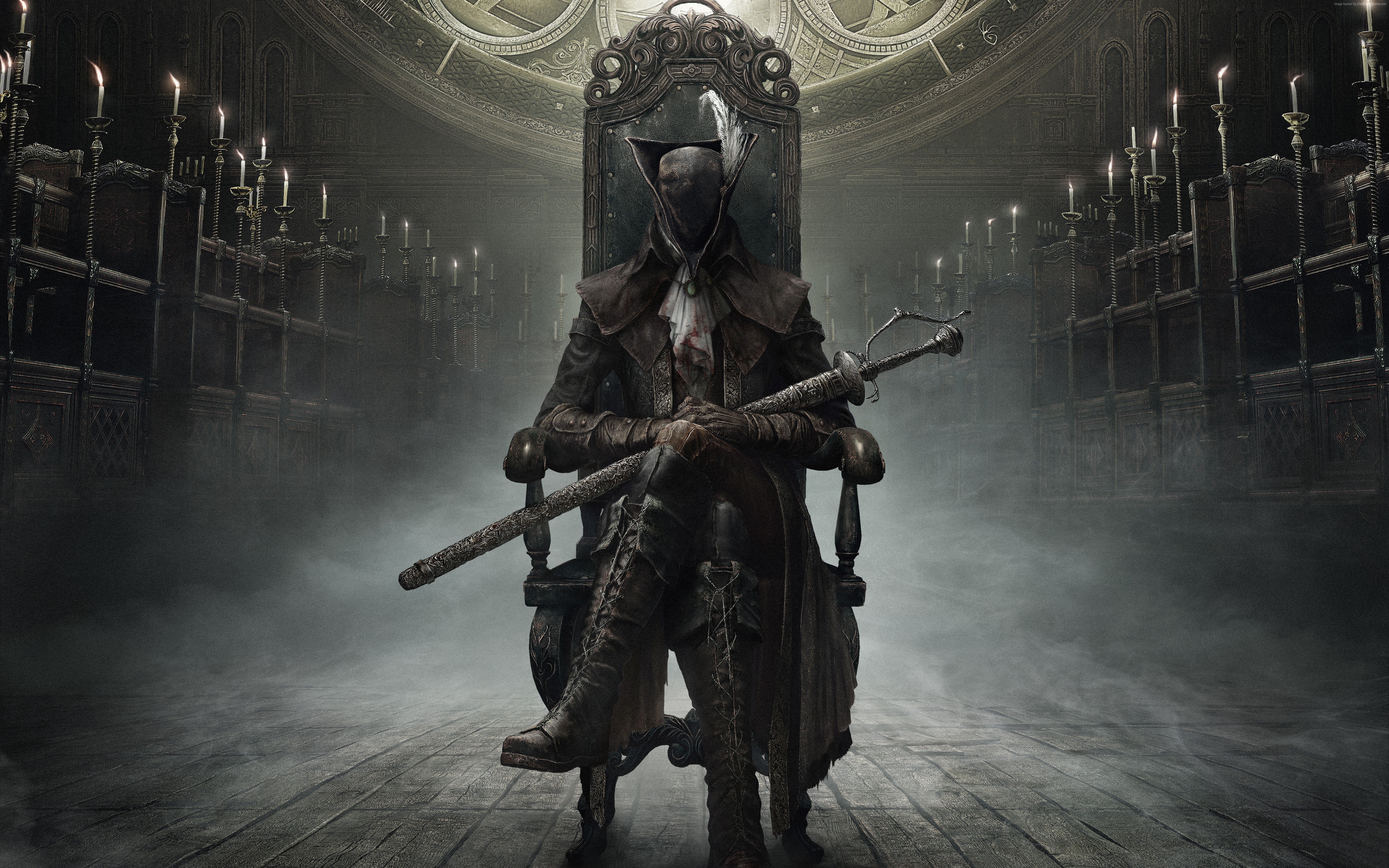 Fantasy, Action, PS4, Best Game, Horror, 5K, Bloodborne: The Old Hunters : Hunter, Role Playing (RPG), HD Wallpaper