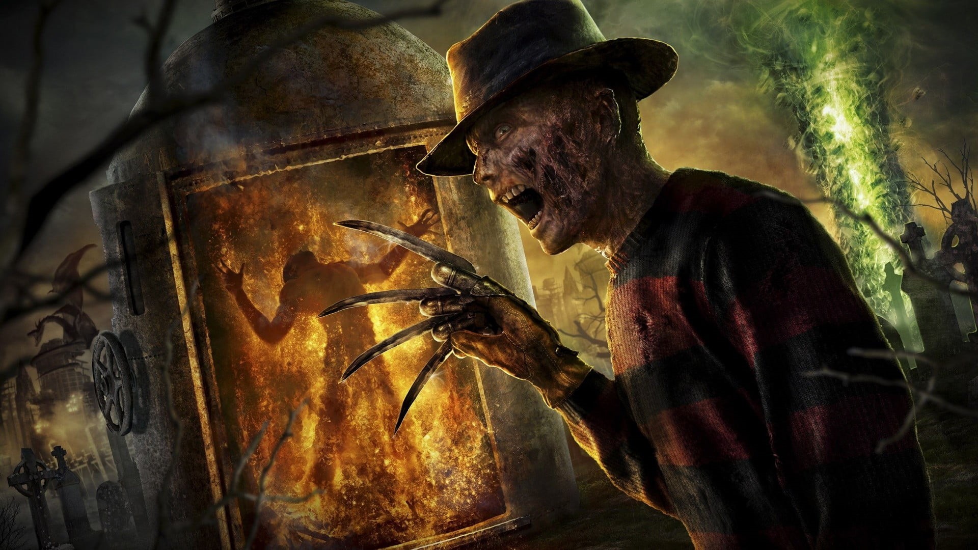 men, freddy, Freddy Krueger, nature, three quarter length, adult, working, digital art, mature adult, 1080P, lifestyles, side view, mid adult, occupation, HD Wallpaper
