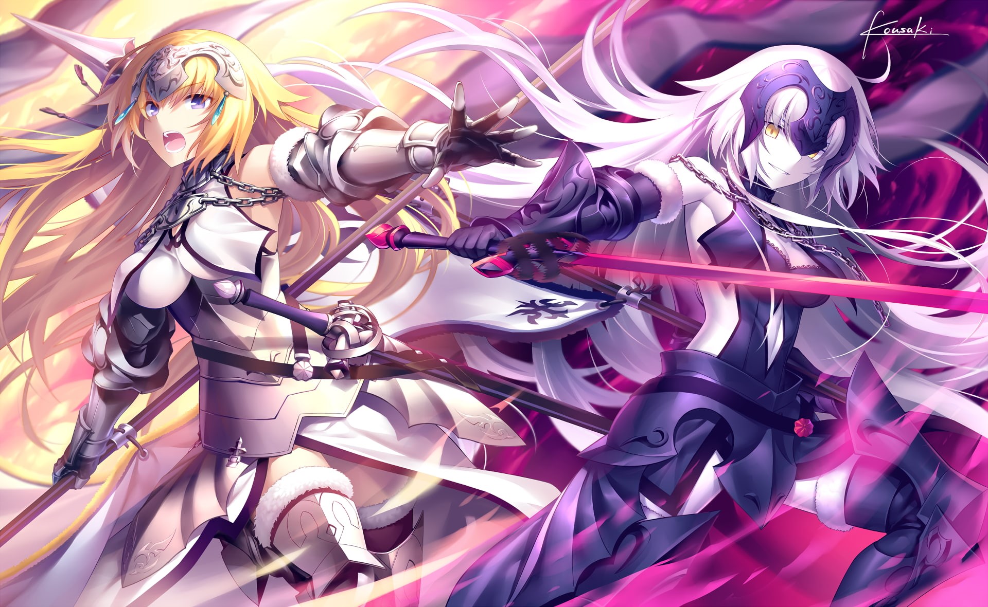 Fate/Grand Order, Fate Series, Ruler (Fate/Grand Order), Jeanne dArc Alter, Avenger (Fate/Grand Order), Jeanne dArc (Fate Series), 1080P, HD Wallpaper