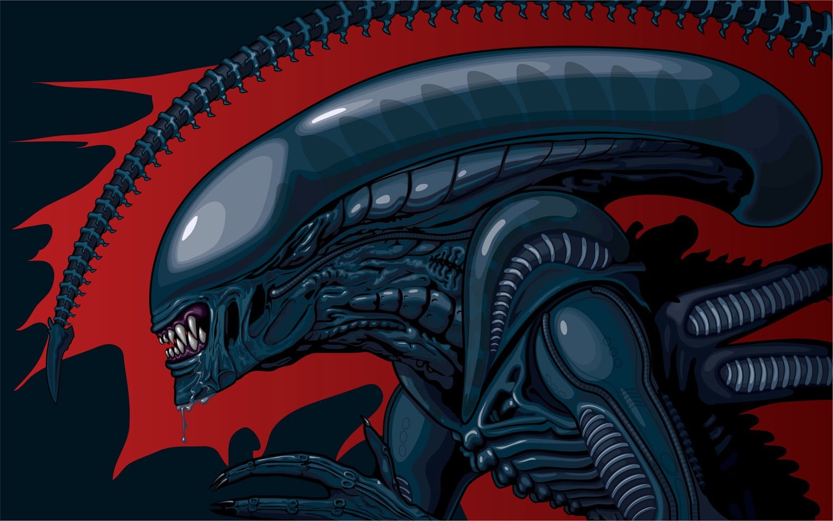 animal representation, full frame, alien, Alien (movie), indoors, blue, multi colored, aliens, art and craft, poster, close-up, red, 720P, science fiction, HD Wallpaper