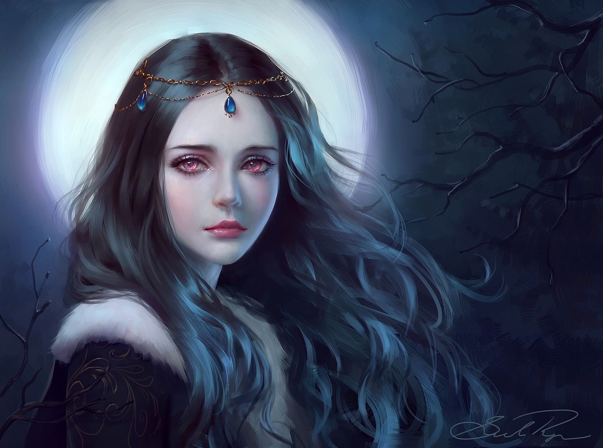 woman, fashion, hairstyle, beauty, beautiful people, one person, spooky, hair, gray, Gothic, young adult, haired, indoors, human face, contemplation, fantasy art, HD Wallpaper