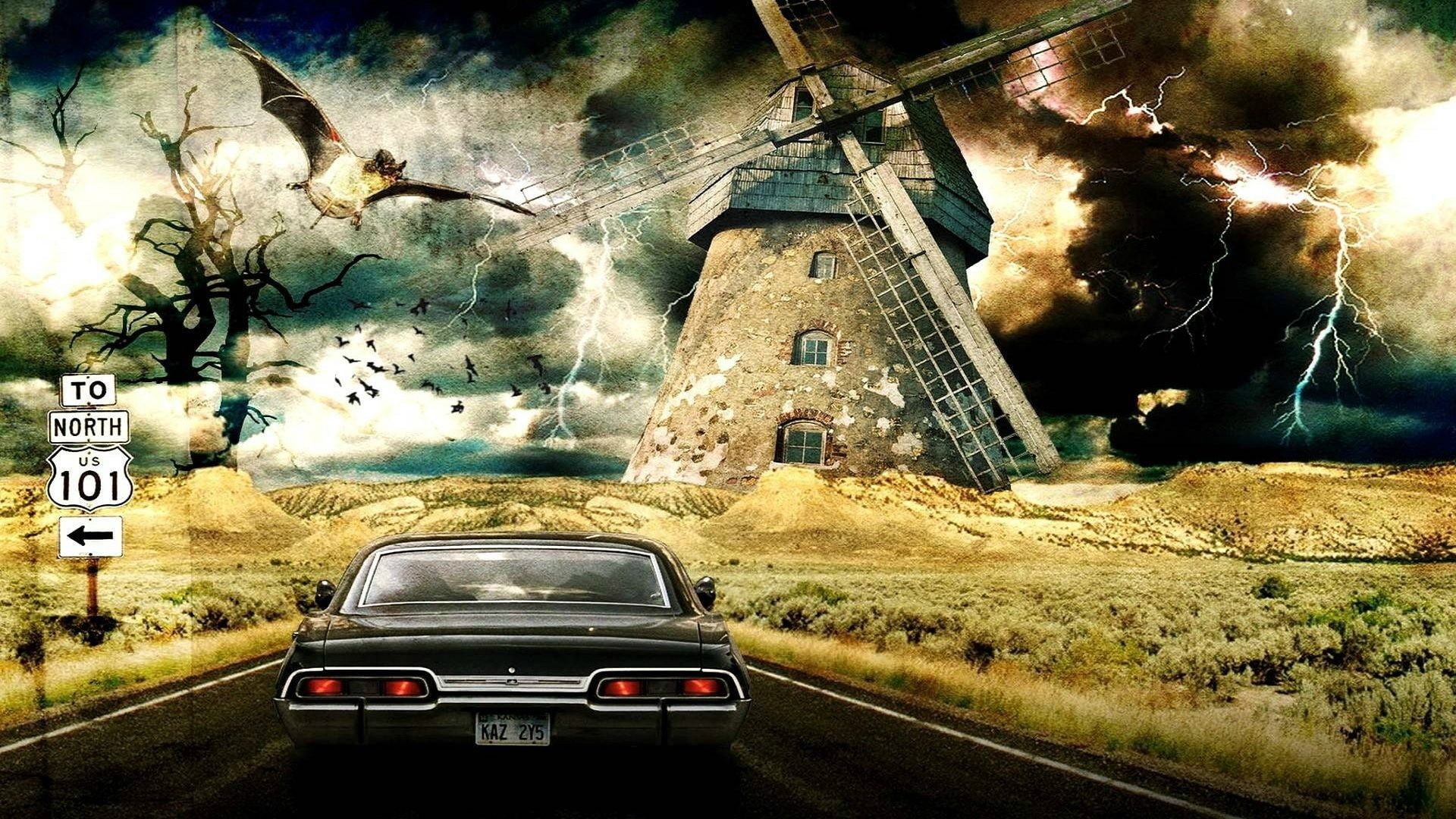 car, Supernatural, 1080P, psychedelic, digital art, HD Wallpaper