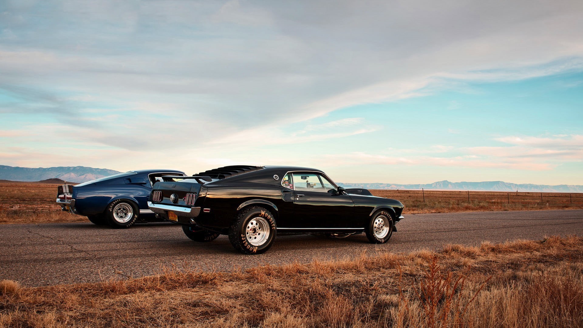 day, road trip, land vehicle, nature, Ford Mustang, land, beauty in nature, motor vehicle, scenics - nature, sky, field, 1080P, travel, non-urban scene, HD Wallpaper