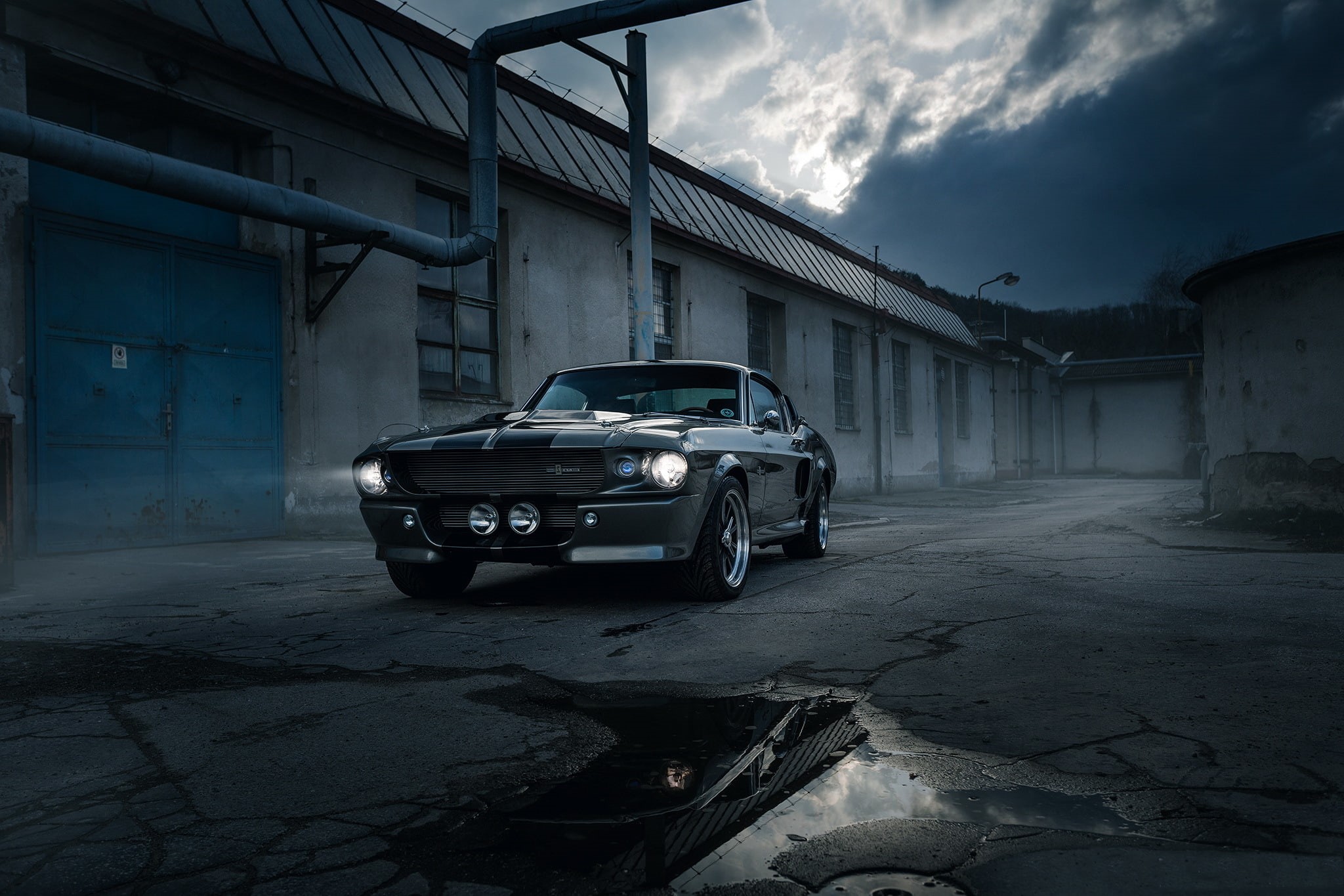 eleanor, 1080P, gt500, street, dark, shelby, HD Wallpaper