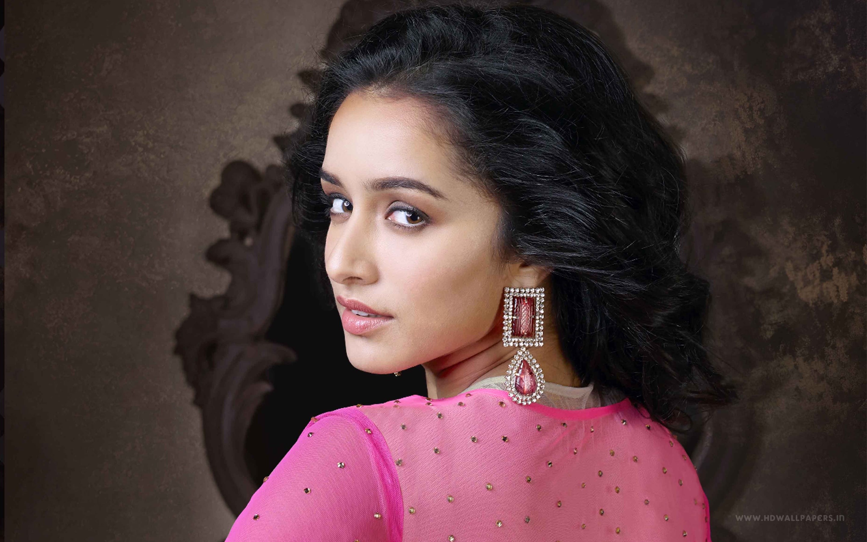 hairstyle, pink color, young adult, one person, headshot, Shraddha, Kapoor, beauty, 2K, looking, beautiful people, women, black hair, portrait, beautiful woman, HD Wallpaper