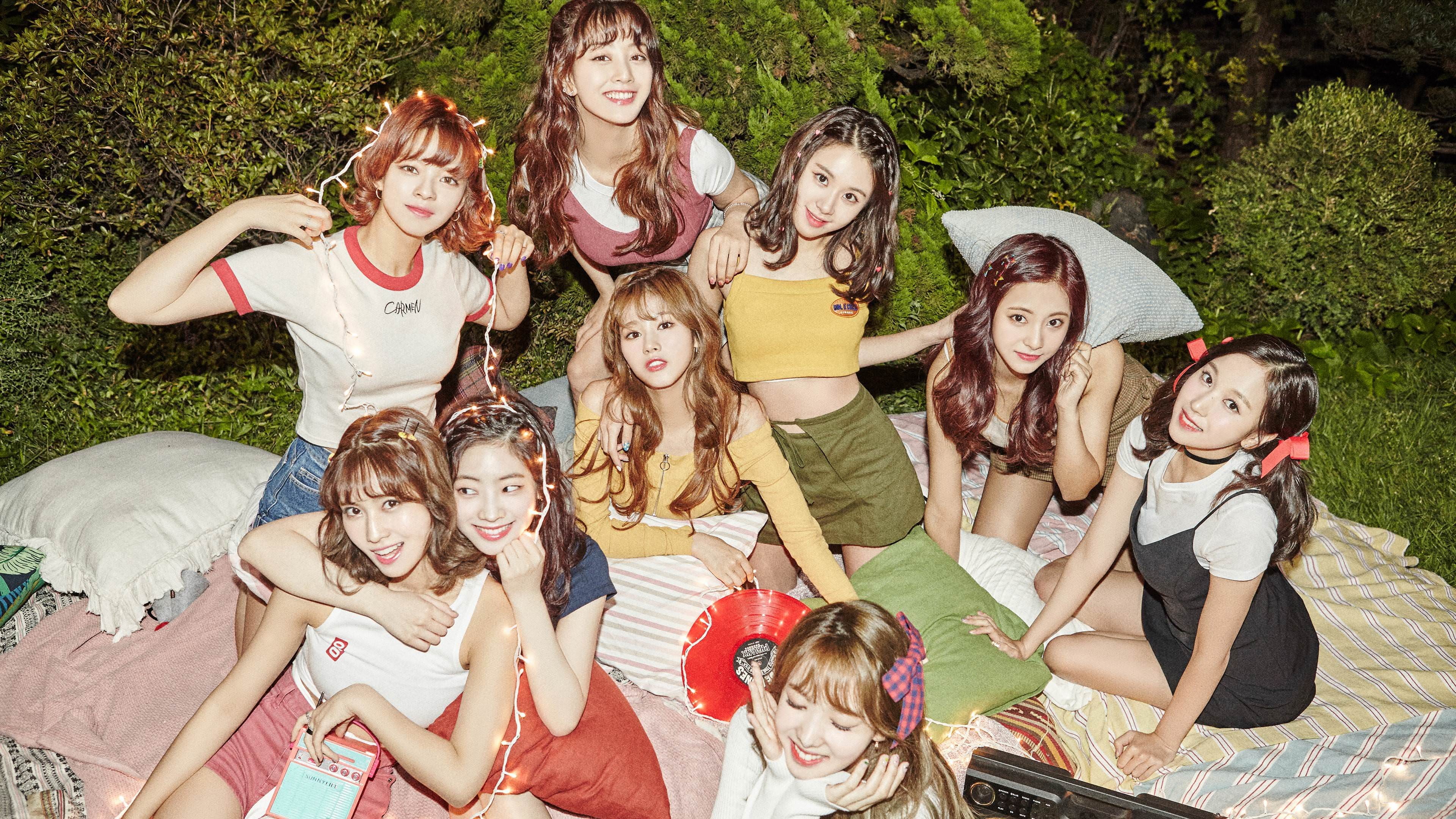 4K, K-pop, group of women, women, Twice, smiling, Asian, HD Wallpaper