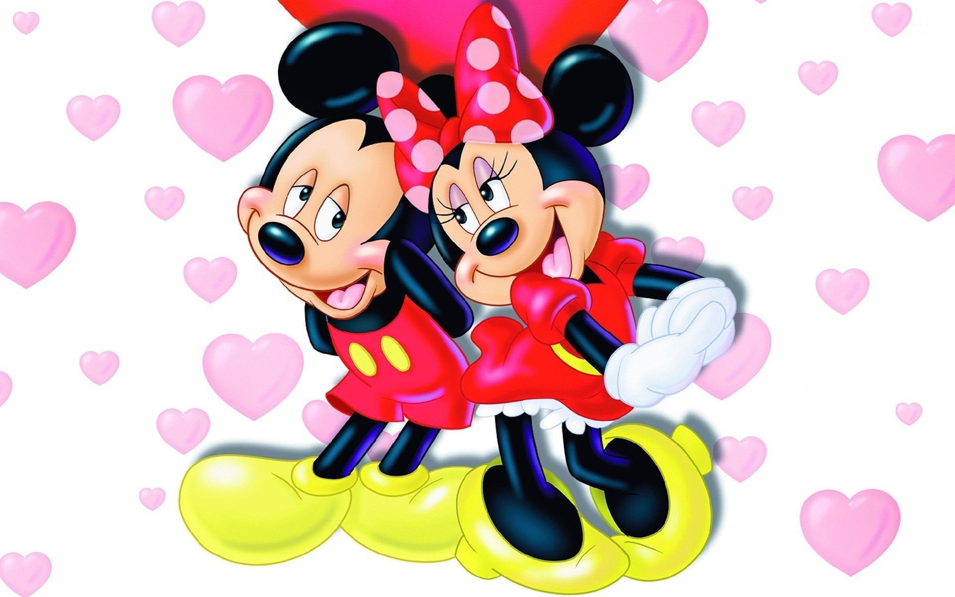 white Background, smiling, design, minnie, cute, happiness, fun, child, representation, shape, backgrounds, small, mickey, emotion, toy, multi Colored, HD Wallpaper