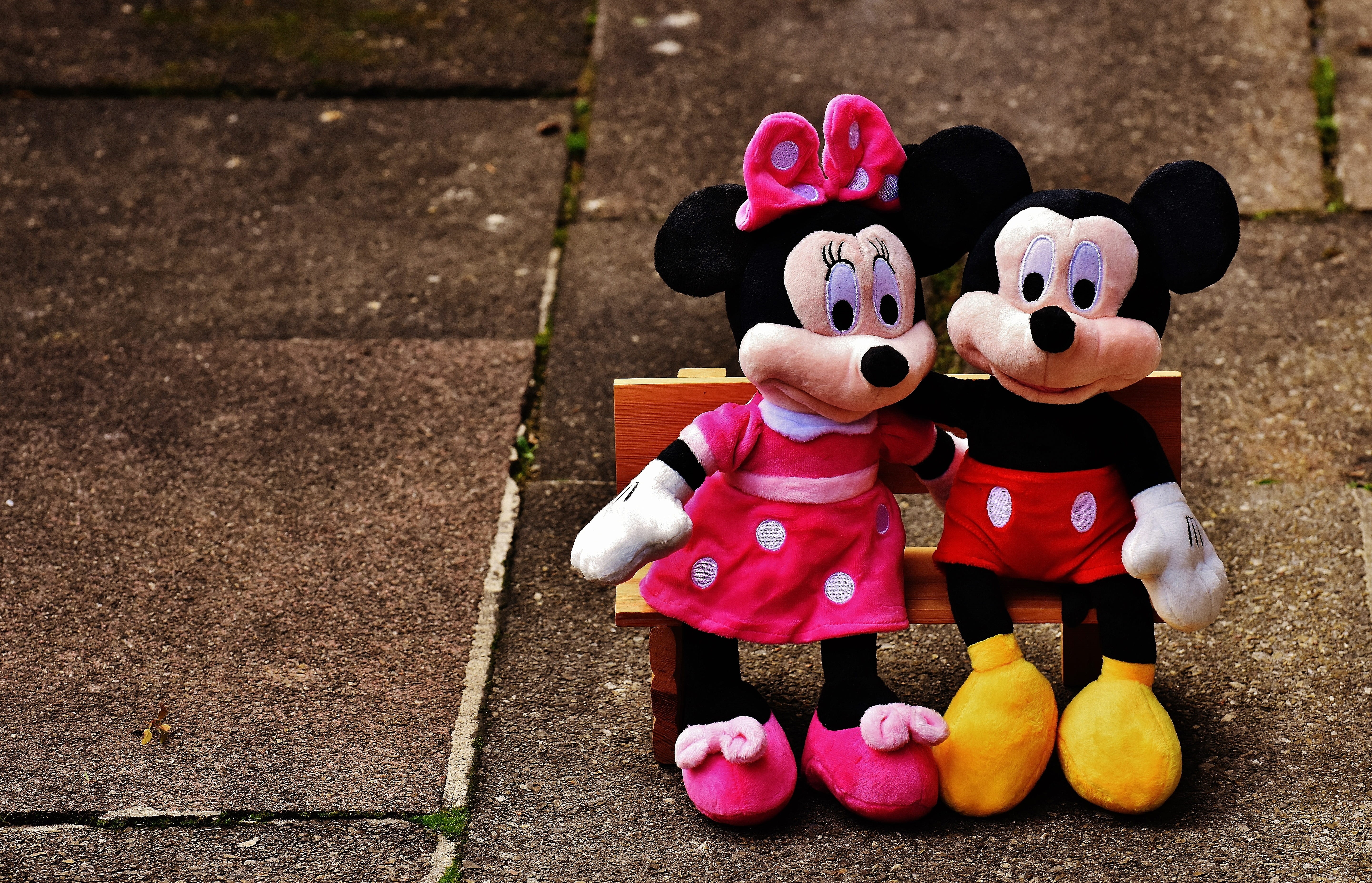 walt disney, representation, stuffed toy, minnie, toys, close-up, 5K, micky mouse, nature, mammal, stuffed animal, teddy bear, plush, figures, soft toy, HD Wallpaper