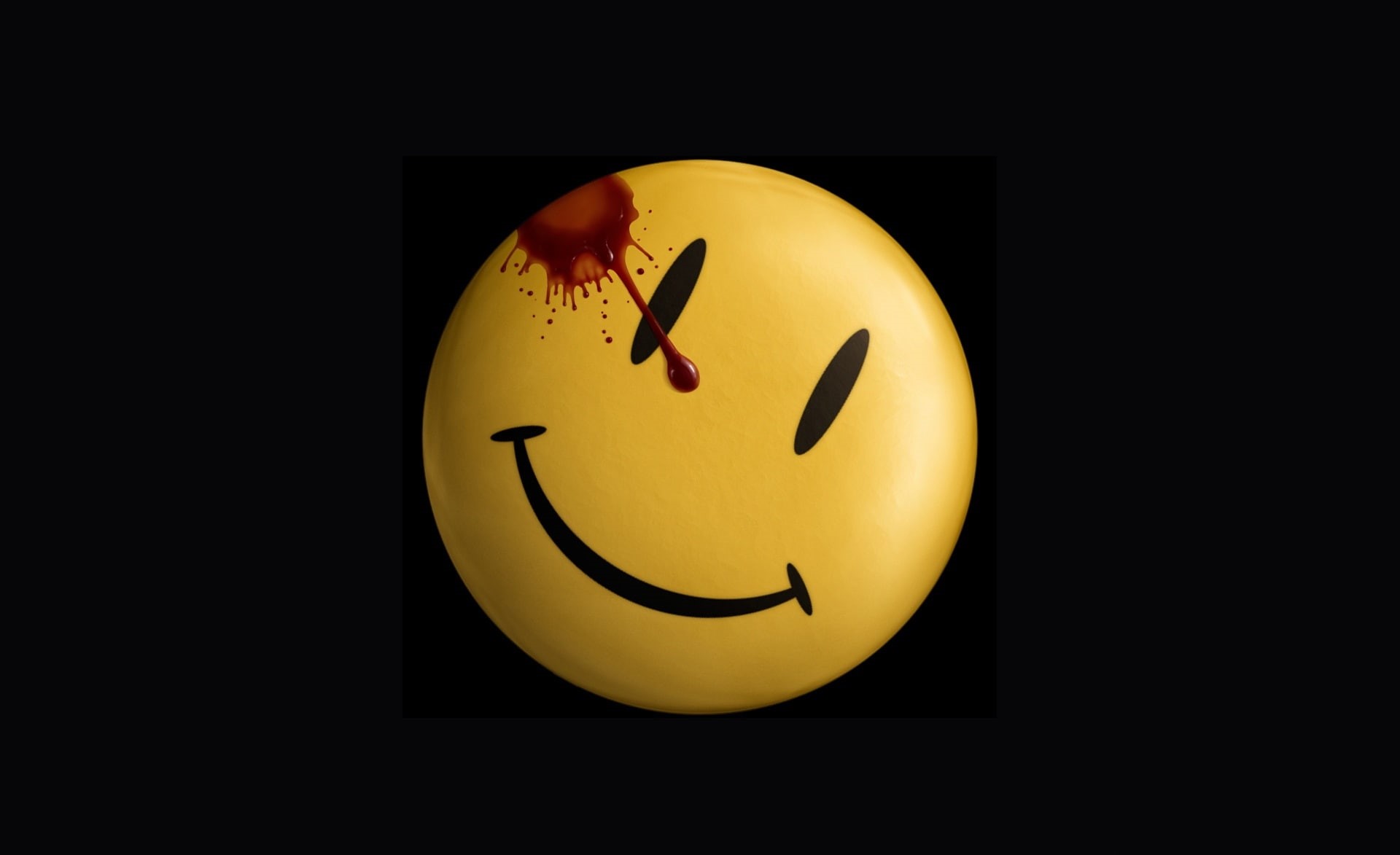  anthropomorphic smiley face, yellow, copy space, illustration, indoors, anthropomorphic face, food, animal representation, 1080P, face, dark, HD Wallpaper
