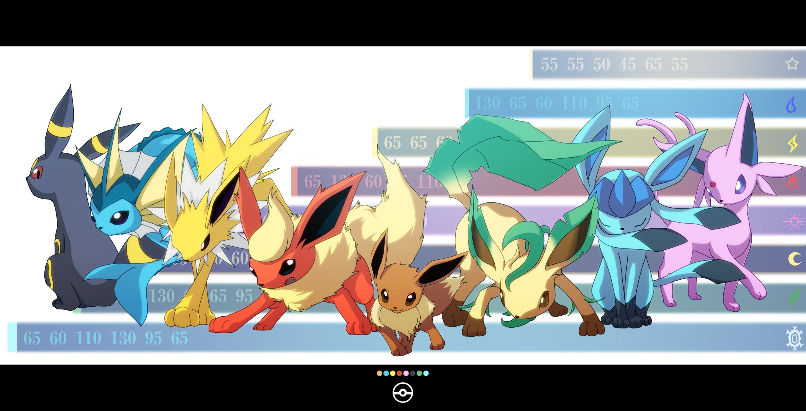 umbreon, tagme, 2K, jolteon, glaceon, leafeon, eevee, vaporeon, espeon, flareon, pokemon, HD Wallpaper