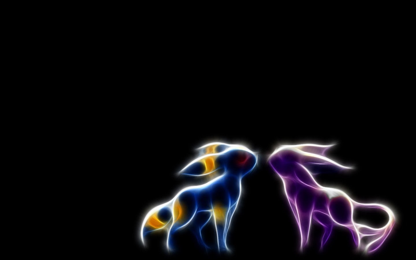 studio shot, Espeon (Pokémon), purple, fire - natural phenomenon, two, flame, sign, nature, heat - temperature, blue, indoors, smoke - physical structure, HD Wallpaper