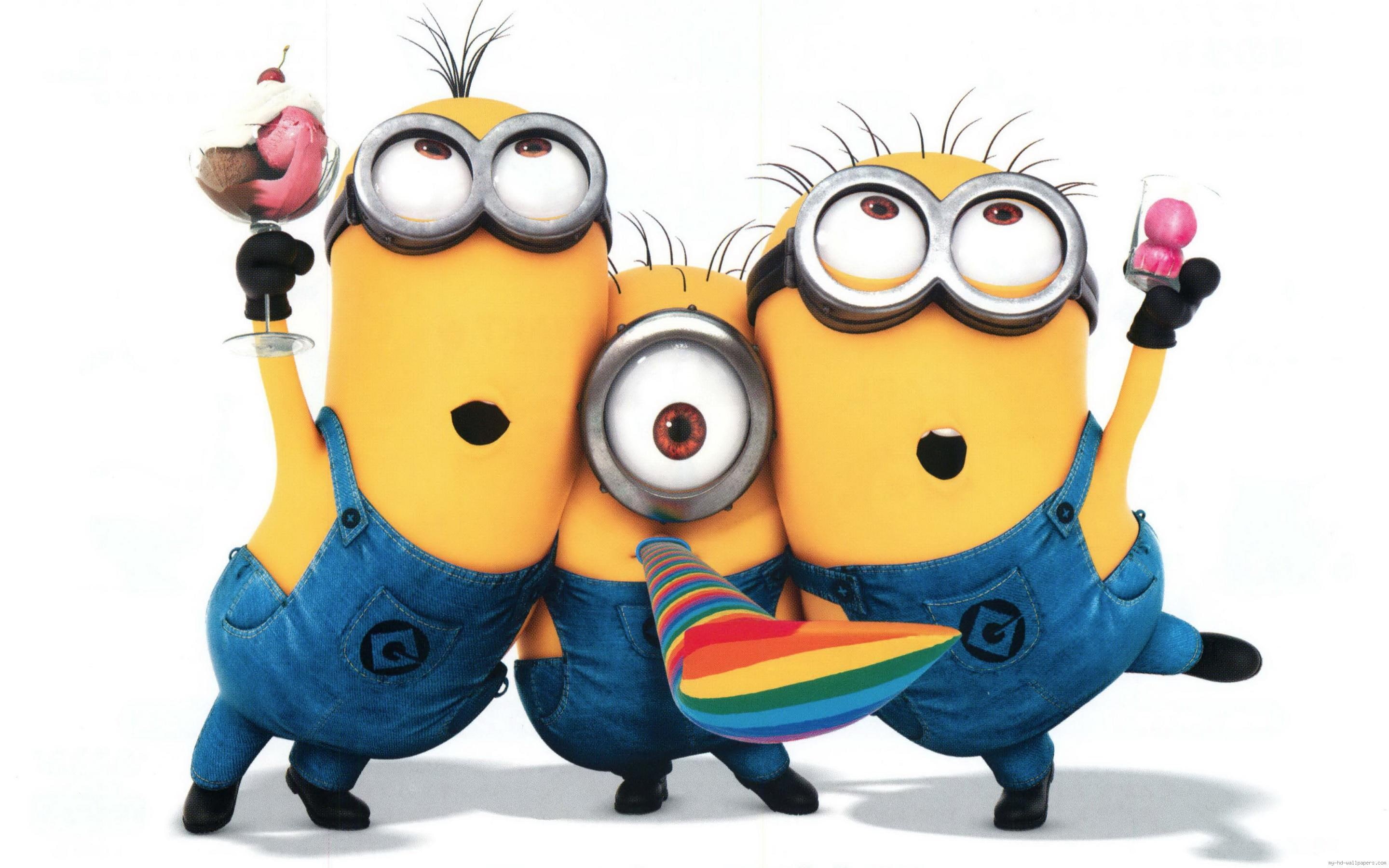 party, steve, despicable, happy, minions, minion, 2K, cartoon, movie, stuwart, dave, HD Wallpaper