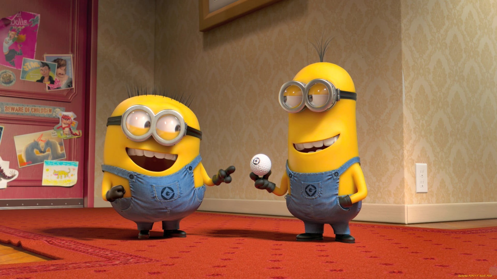 two people, movies, childhood, despicable, fun, art and craft, standing, human representation, creativity, humor, 1080P, full length, men, representation, HD Wallpaper