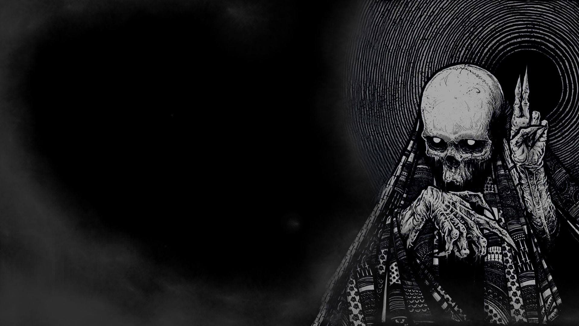skull, occult, skeleton, dark, horror, 1080P, evil, HD Wallpaper