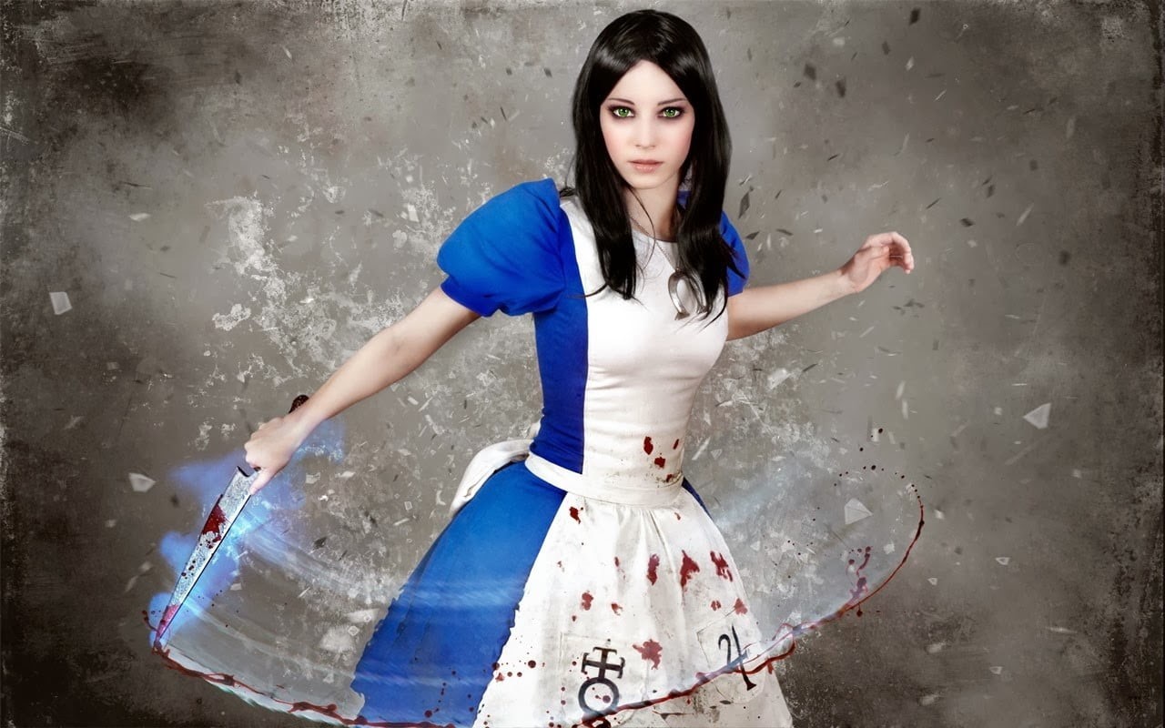 Alice in Wonderland, one person, hairstyle, lifestyles, beautiful woman, portrait, looking at camera, 720P, young adult, beauty, standing, Enji night, HD Wallpaper