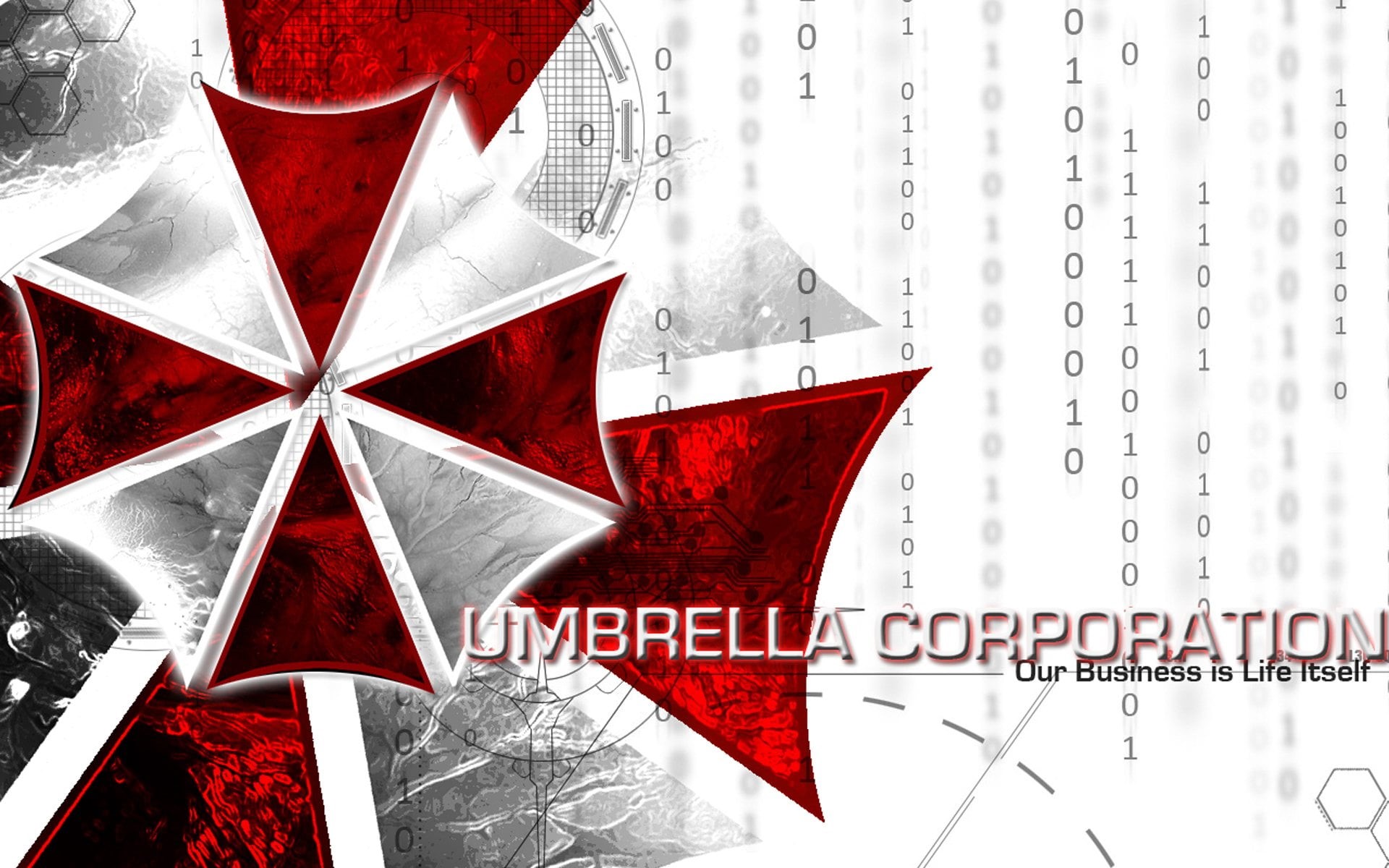 Resident Evil, indoors, full frame, still life, shiny, white color, 1080P, number, paper, communication, umbrella, christmas, studio shot, illustration, HD Wallpaper