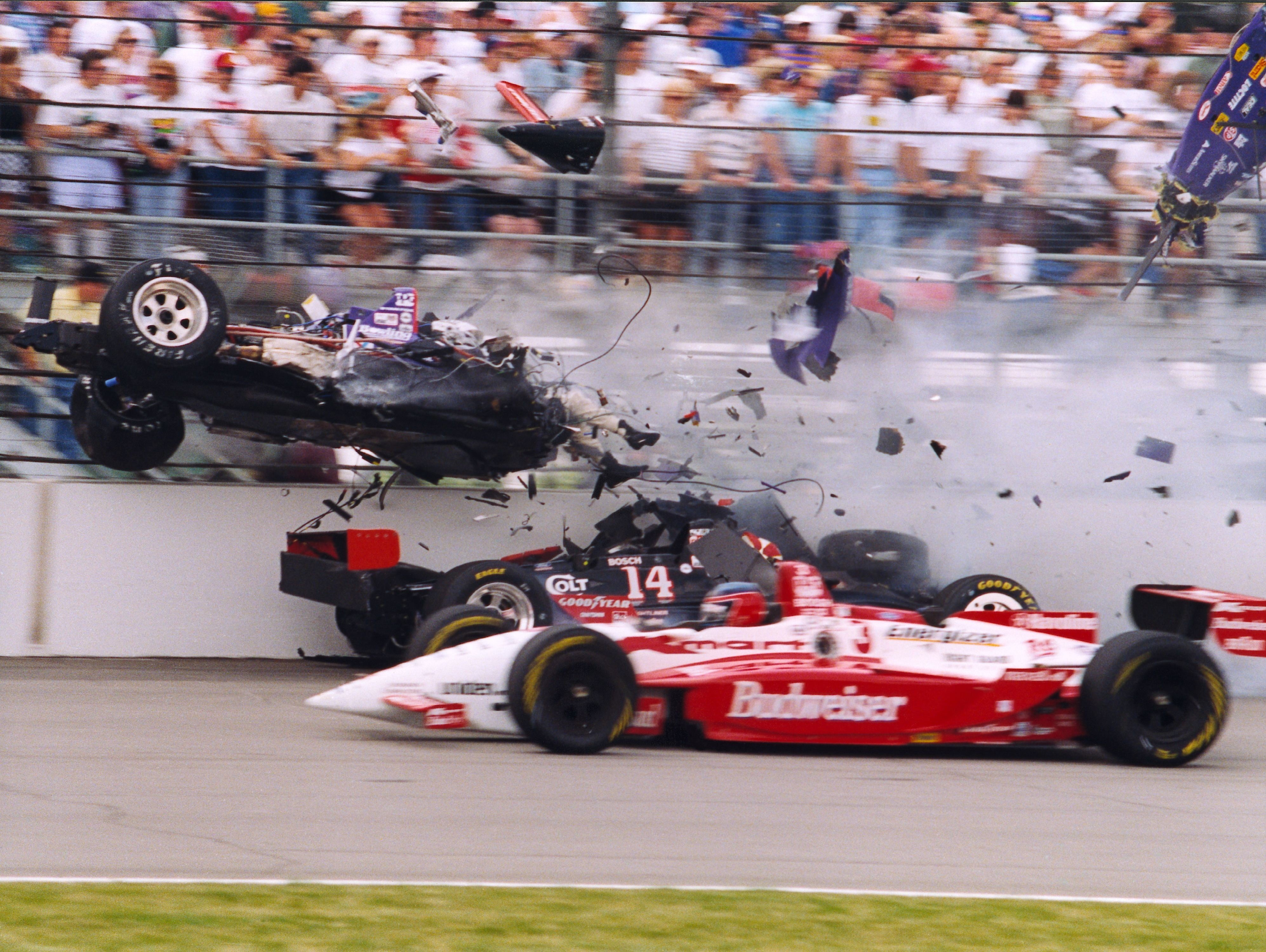 racing, vehicle, sports, 4K, race tracks, red, race, crash, car, motorsports, white, sport, HD Wallpaper