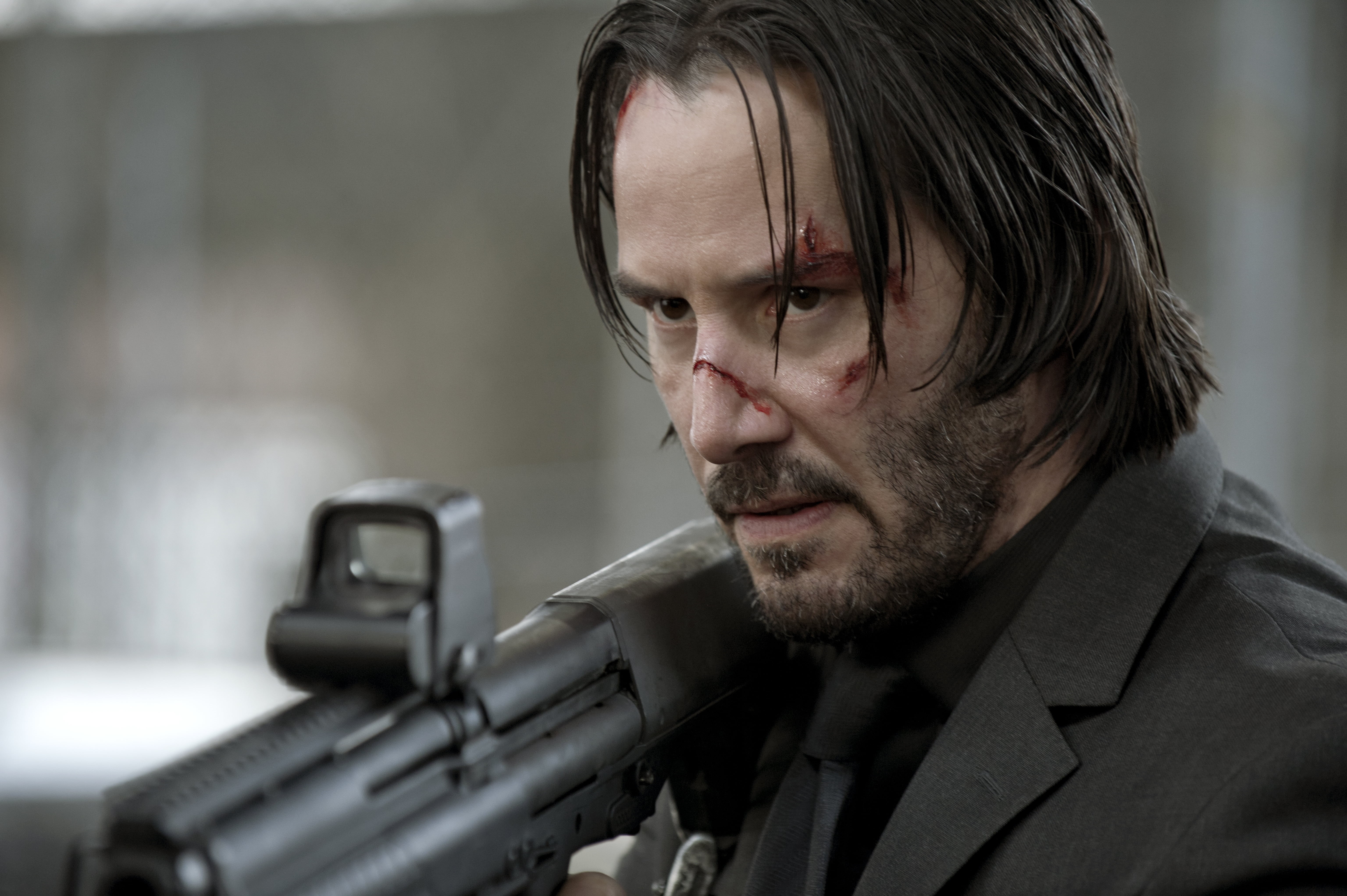 still, John Wick, young adult, wick, men, mid adult, facial hair, look, beard, 5K, gun, young men, Keanu Reeves, weapons, lifestyles, human face, screenshot, HD Wallpaper