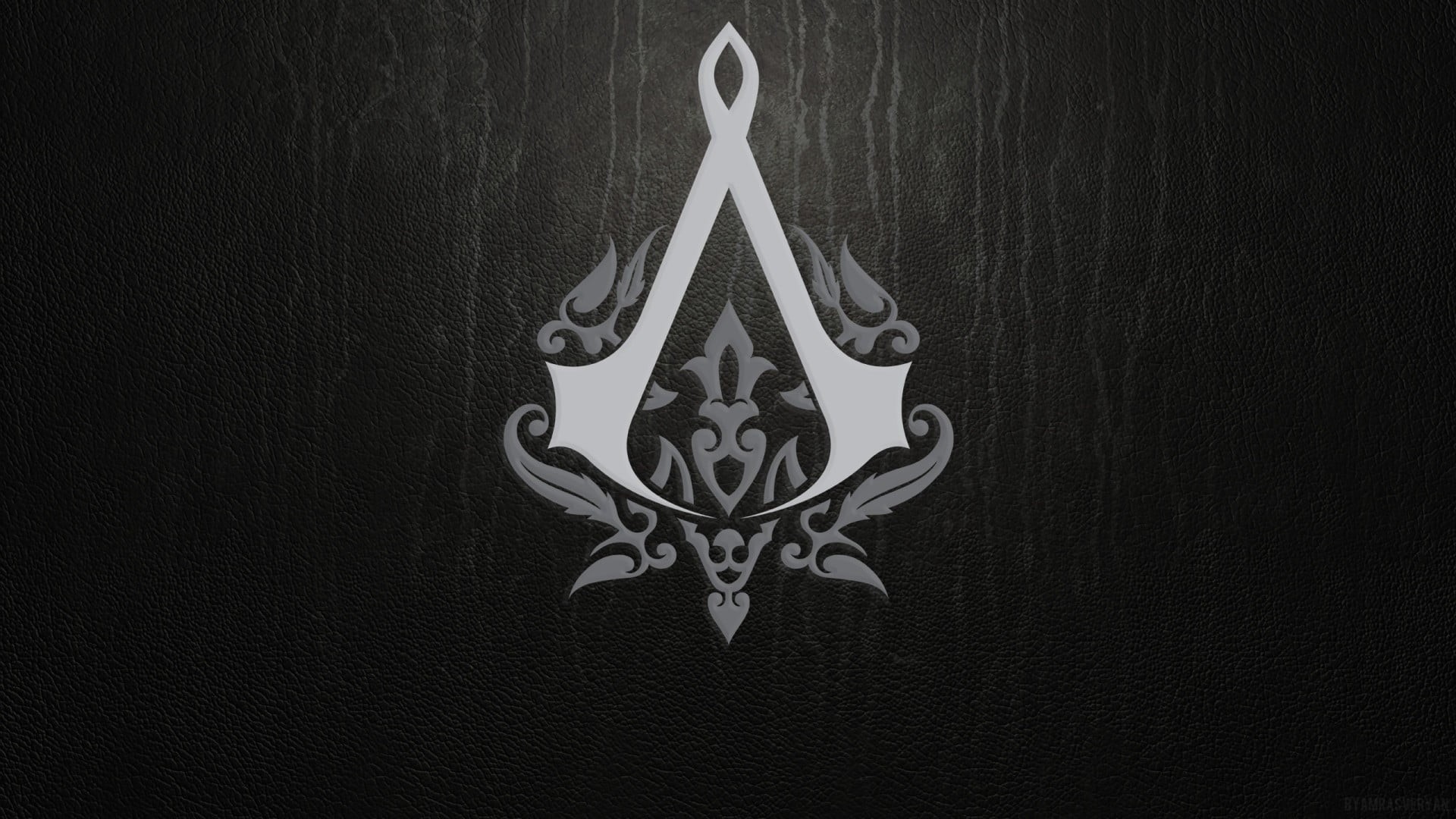 logo, black background, representation, still life, black color, creed, floral, decoration, art and craft, nature, white, hanging, anchor, craft, design, HD Wallpaper