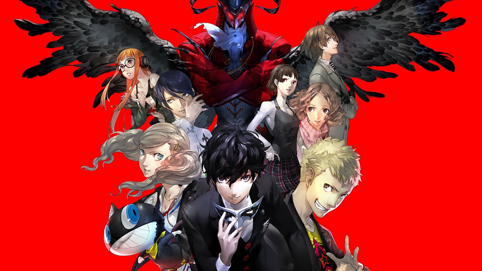 celebration, animal wildlife, arts culture and entertainment, group of people, Persona 5, adult, Persona series, 1080P, costume, anime, indoors, black color, HD Wallpaper