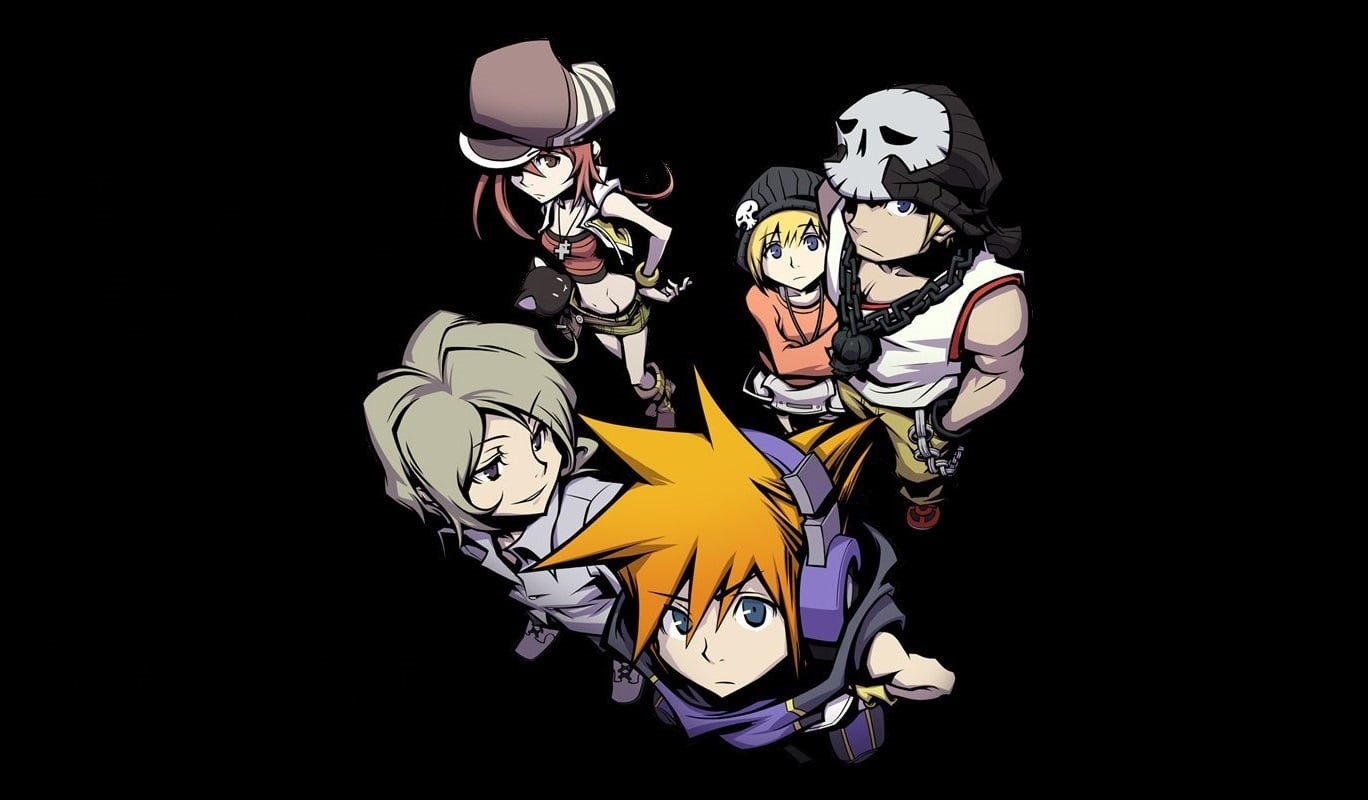 The World Ends With You, group of people, 720P, black background, HD Wallpaper