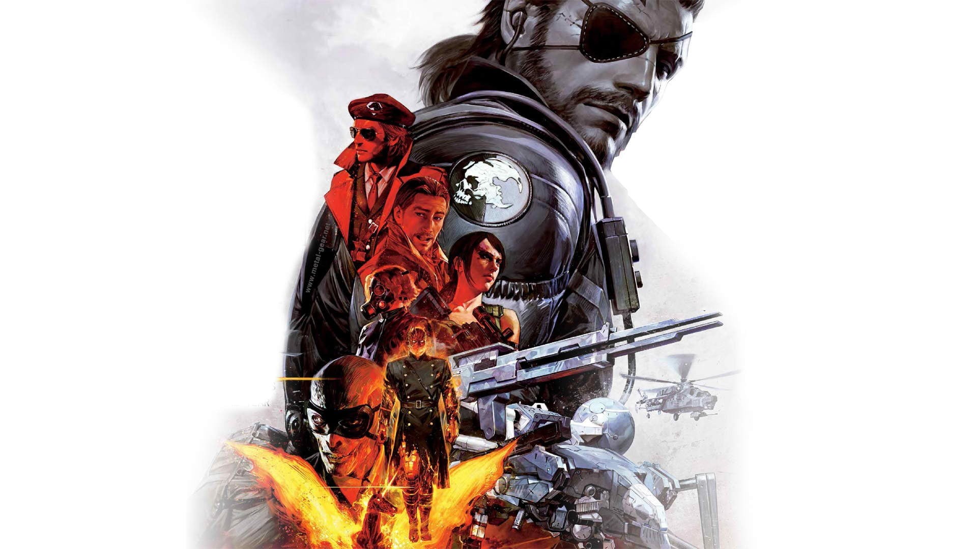 Metal Gear Solid V: The Phantom Pain, artwork, movie, day, burning, 1080P, Metal Gear Solid , flame, studio shot, people, heat - temperature, HD Wallpaper