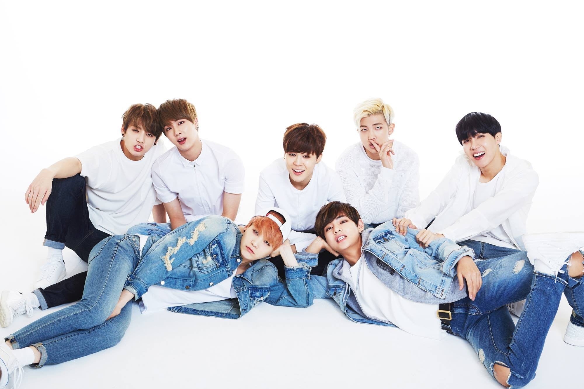 leisure activity, group of people, young adult, V, BTS, relaxation, indoors, togetherness, Jimin, 1080P, Jungkook, young women, Jin, white background, HD Wallpaper