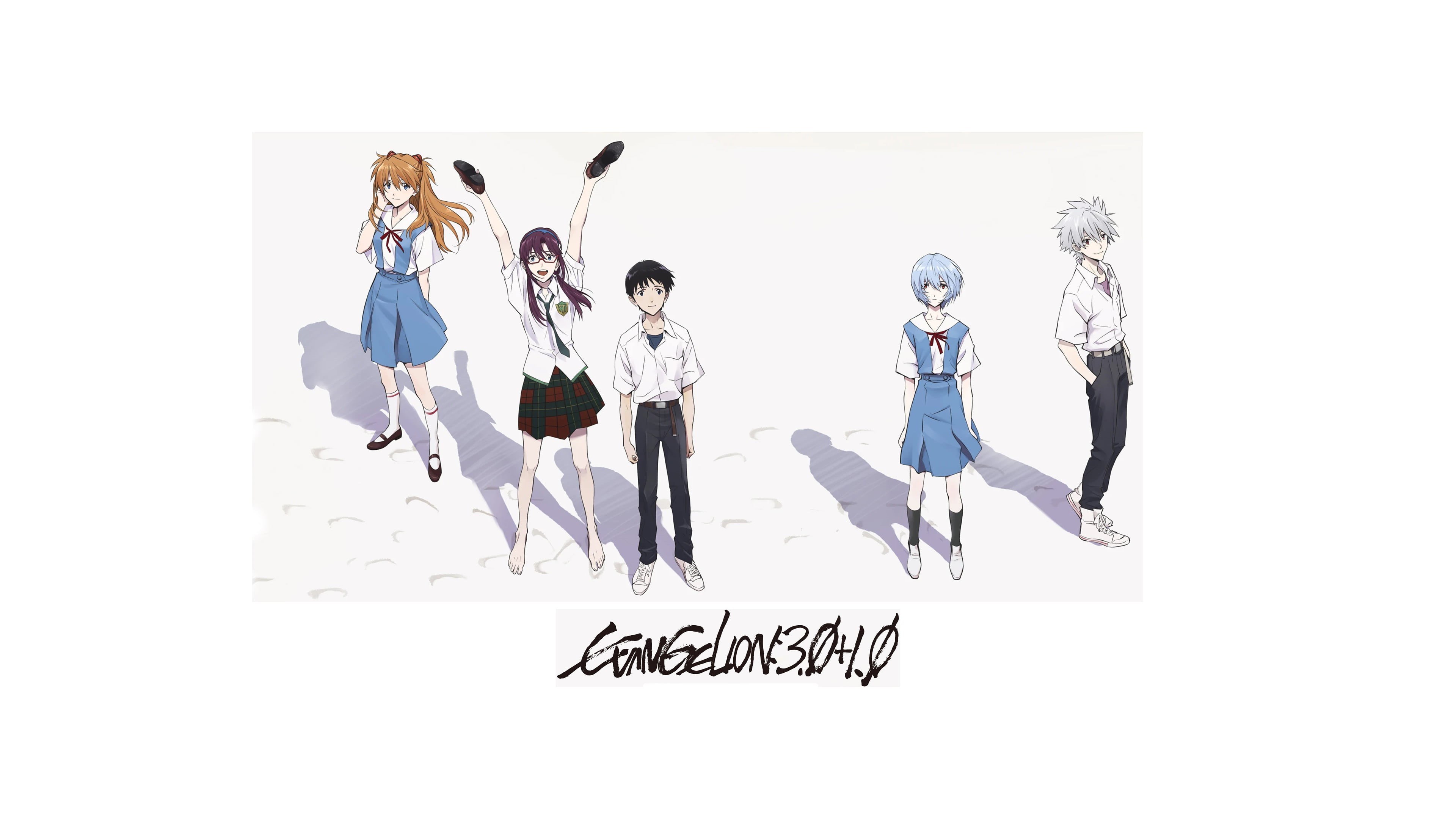 4K, 4K, Mari Makinami, Kaworu Nagisa, Eva, Asuka Langley Soryu, Ayanami Rei, evangelion: 3.0+1.0, Ikari Shinji, anime, Neon Genesis Evangelion, HD Wallpaper