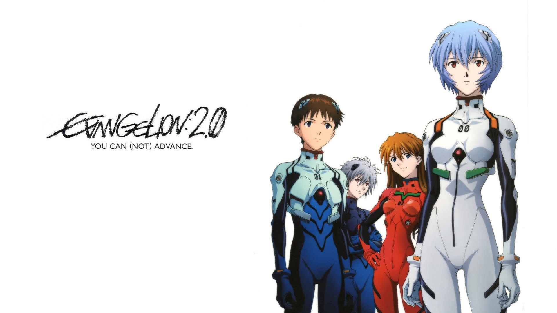 standing, studio shot, art and craft, Asuka Langley Soryu, female likeness, male likeness, Ikari Shinji, western script, Nagisa Kaworu, indoors, simple background, HD Wallpaper