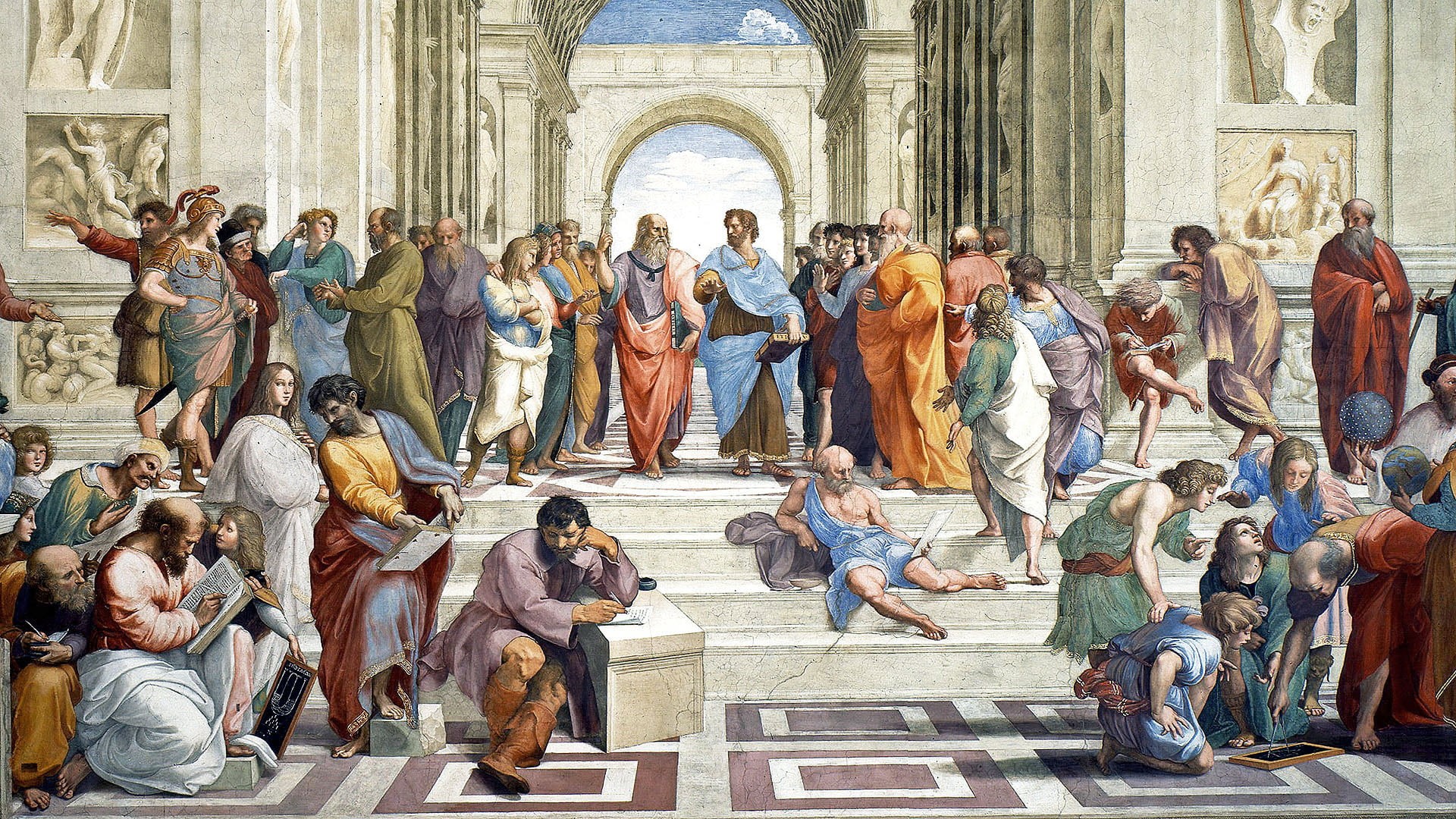 frescoes, Raffaello Sanzio da Urbino, 1080P, Vatican City, HD Wallpaper