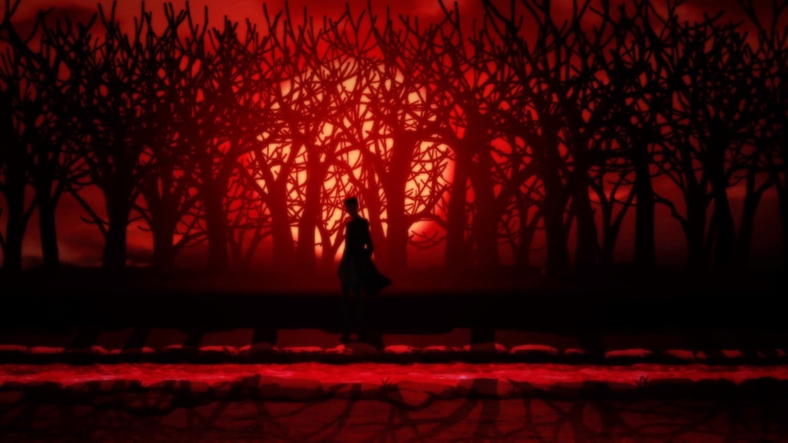 720P, silhouette, human arm, painting, real people, young adult, land, adult, forest, full length, abstract, one person, women, plant, illuminated, fantasy art, HD Wallpaper