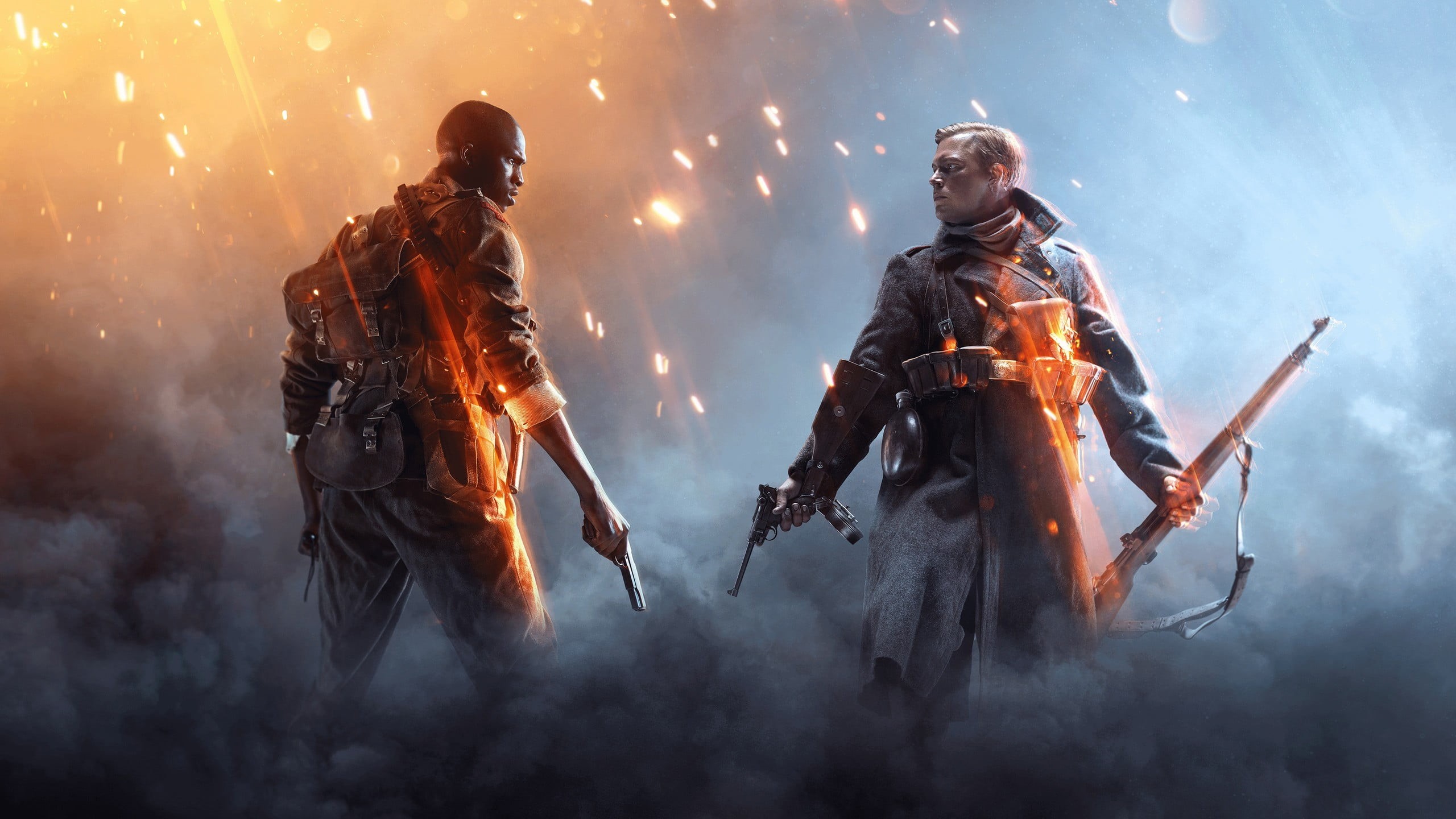 EA DICE, headwear, night, clothing, snow, people, battlefield, determination, winter, emotion, screenshot, World War I, dice, illuminated, activity, effort, HD Wallpaper