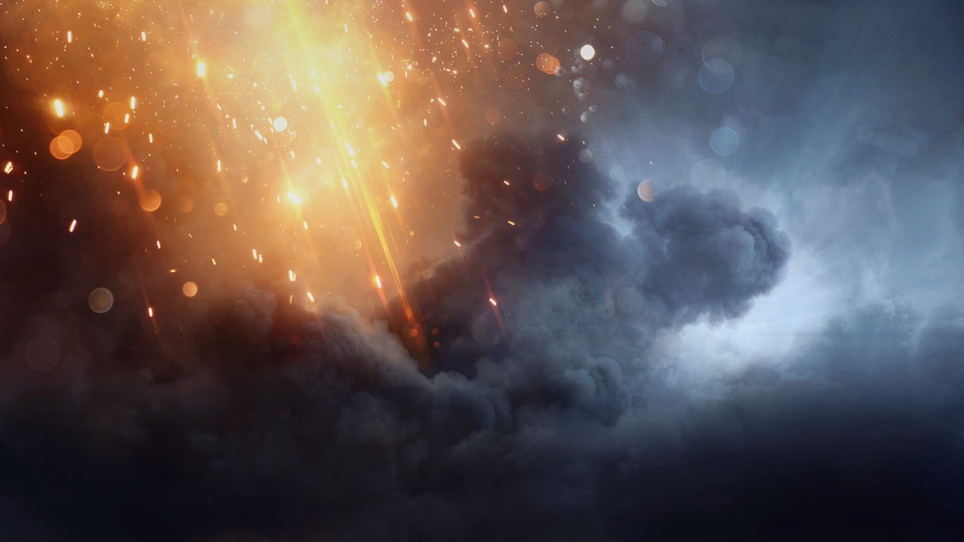 motion, power in nature, Battlefield 1, night, arts culture and entertainment, star - space, gray, illuminated, no people, smoke - physical structure, exploding, HD Wallpaper