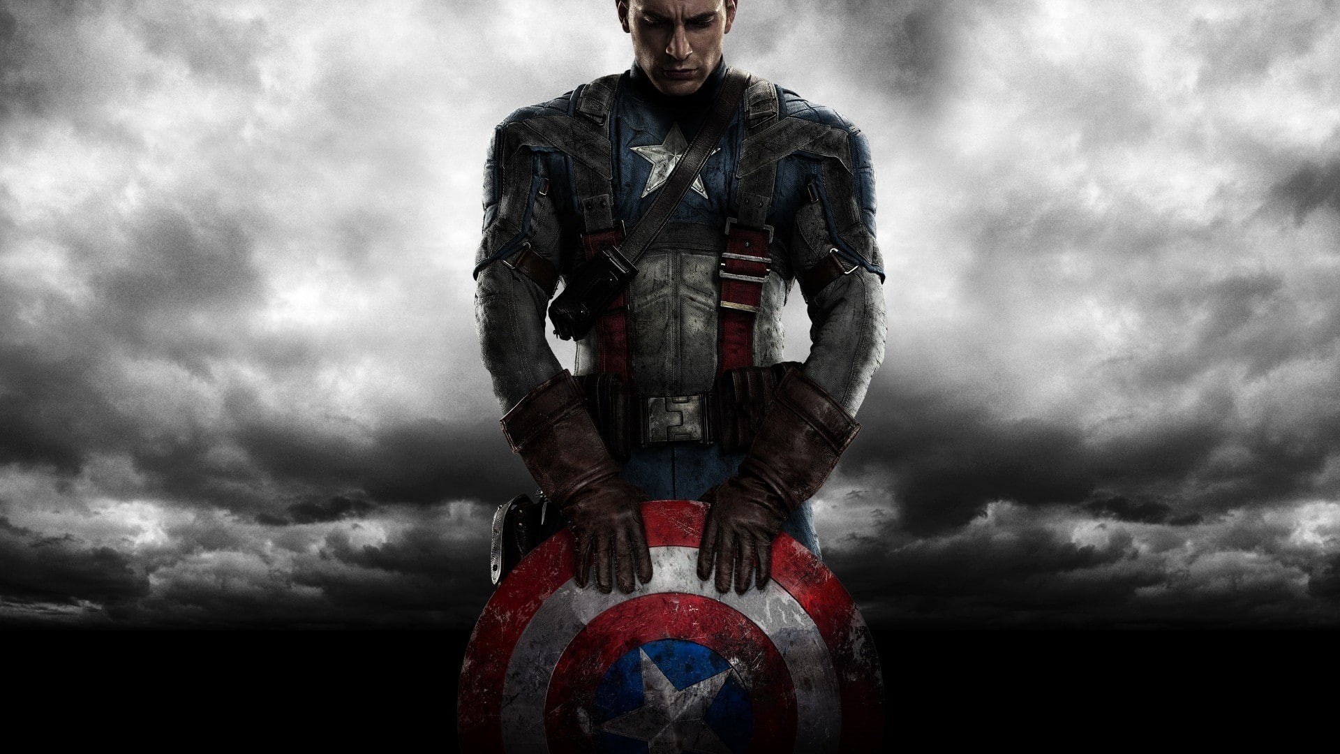 Movies, 1080P, clouds, shield, chris evans, Captain America: The First Avenger, HD Wallpaper