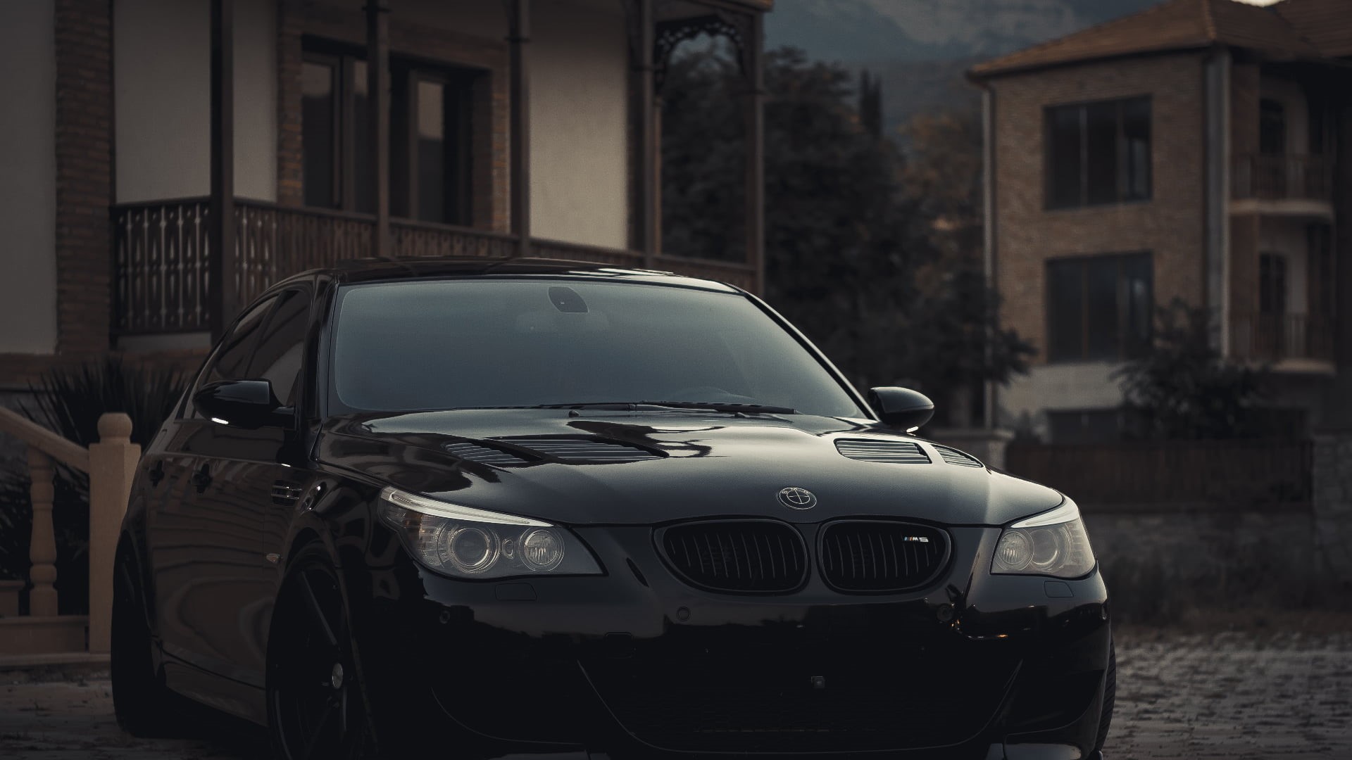 BMW E60, BMW, 1080P, car, standing, HD Wallpaper