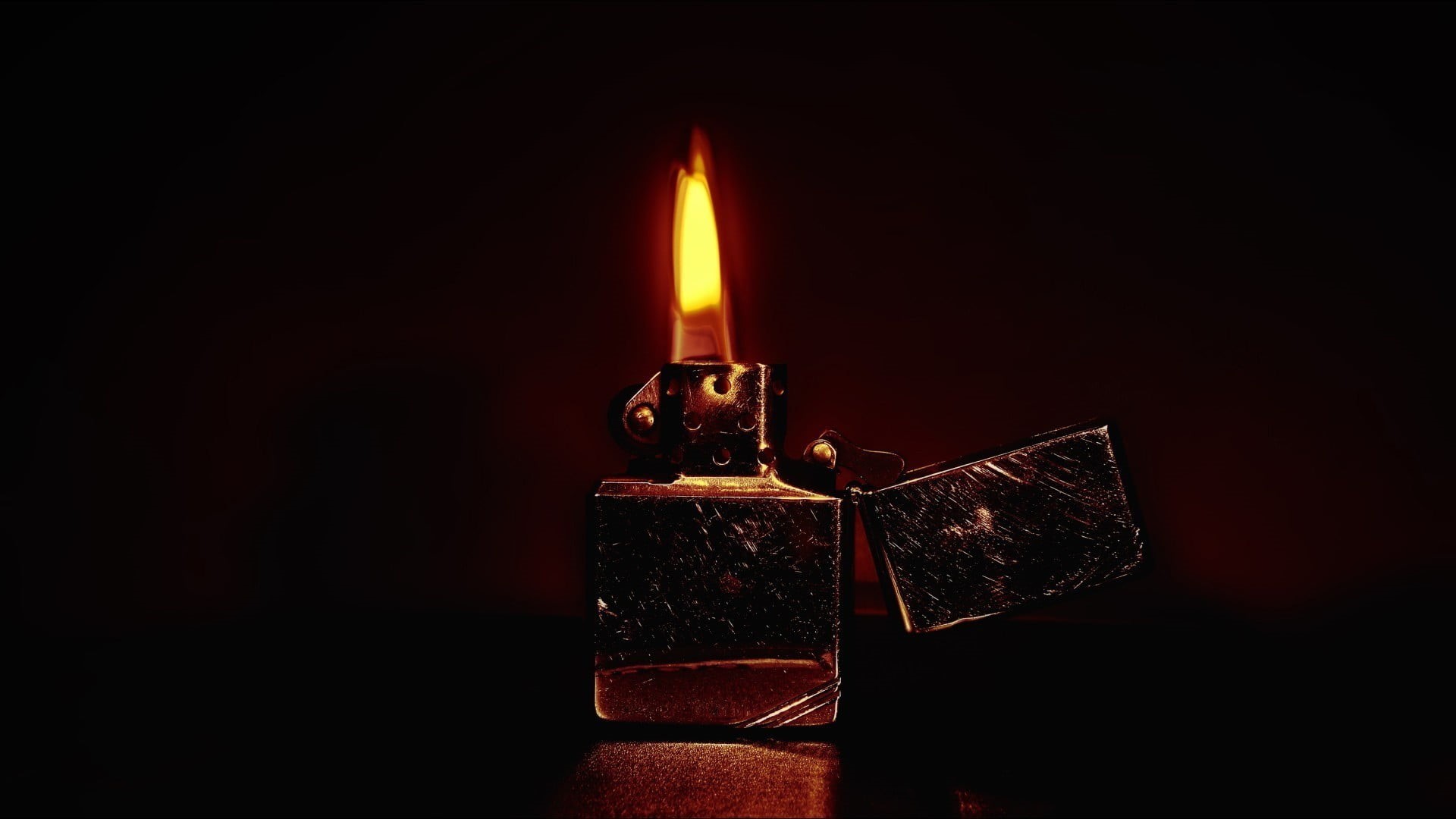 flame, indoors, black Color, photography, burning, dark, night, illuminated, glowing, flip, close-up, steel, studio shot, light - Natural Phenomenon, igniting, HD Wallpaper