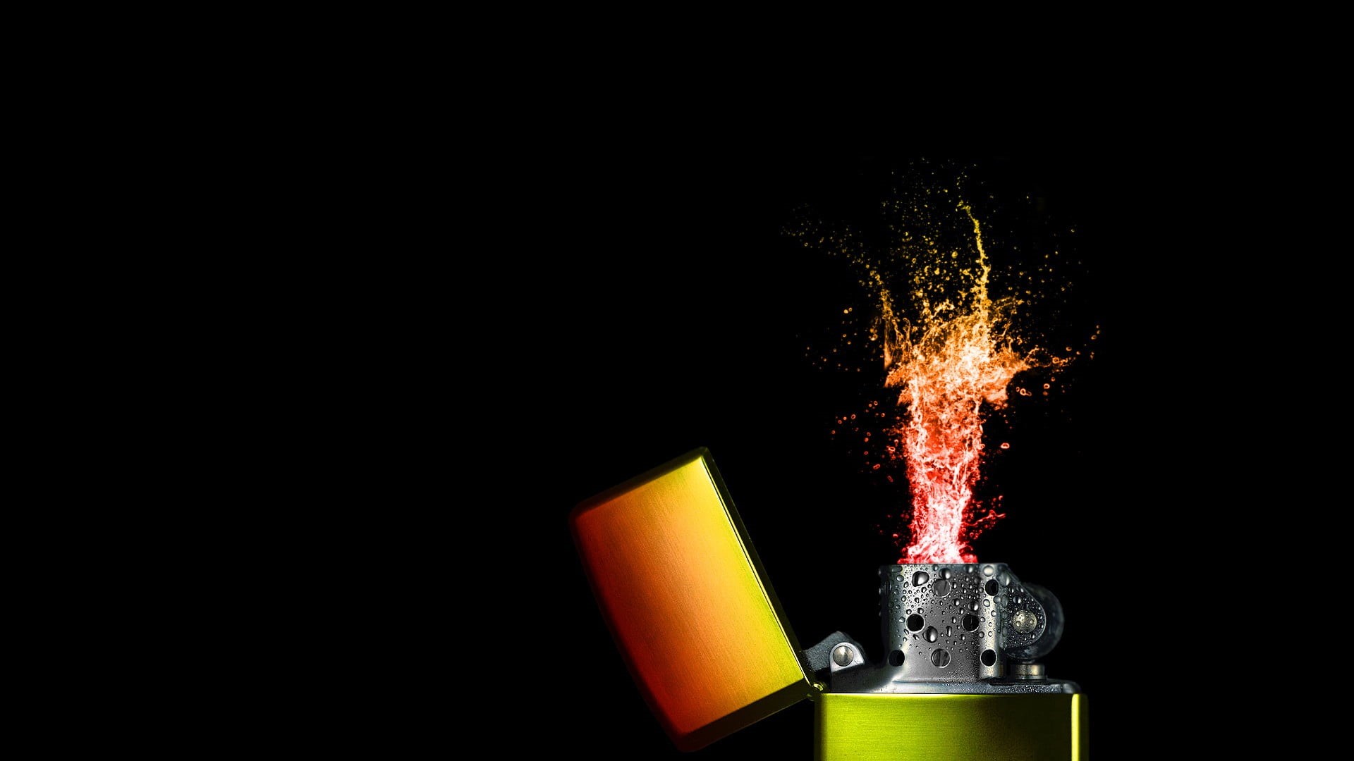 flame, celebration, exploding, green, communication, colorful, orange, sparks, lighter, no people, indoors, 1080P, colored background, red, close-up, motion, HD Wallpaper