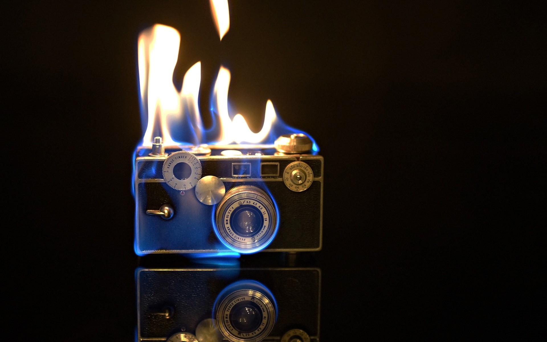 1080P, Fire, grey, Creative, Flames, Pictures, Camera, HD Wallpaper