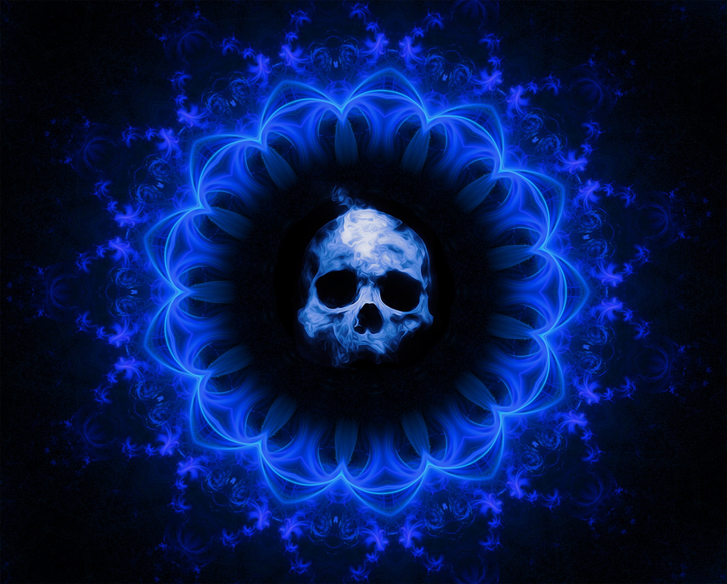 fantasy, black Color, flame, close-up, black background, art and craft, dark, 2K, blue, purple, space, fire - Natural Phenomenon, studio shot, design, HD Wallpaper