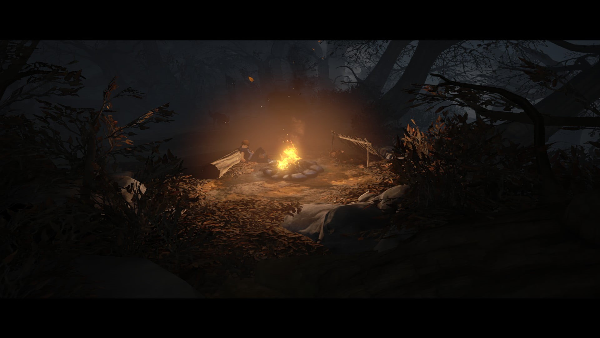 ground, woods, illuminated, near, 1080P, tree, sitting, plant, heat - temperature, growth, sky, bonfire, motion, brothers - A tale of two sons, glowing, HD Wallpaper