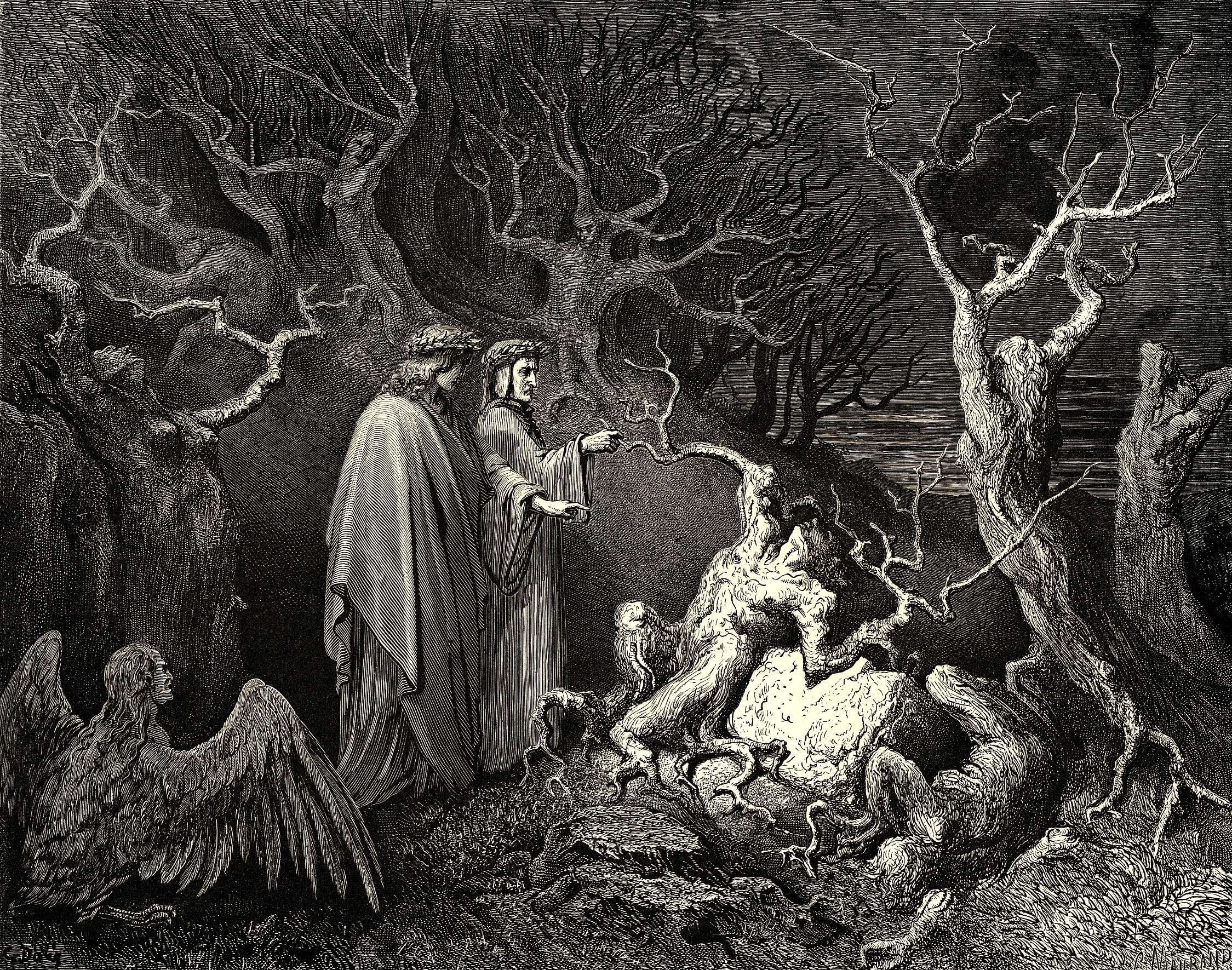 1080P, Dante Alighieri, The Divine Comedy, Dantes Inferno, Gustave Doré, classic art, HD Wallpaper